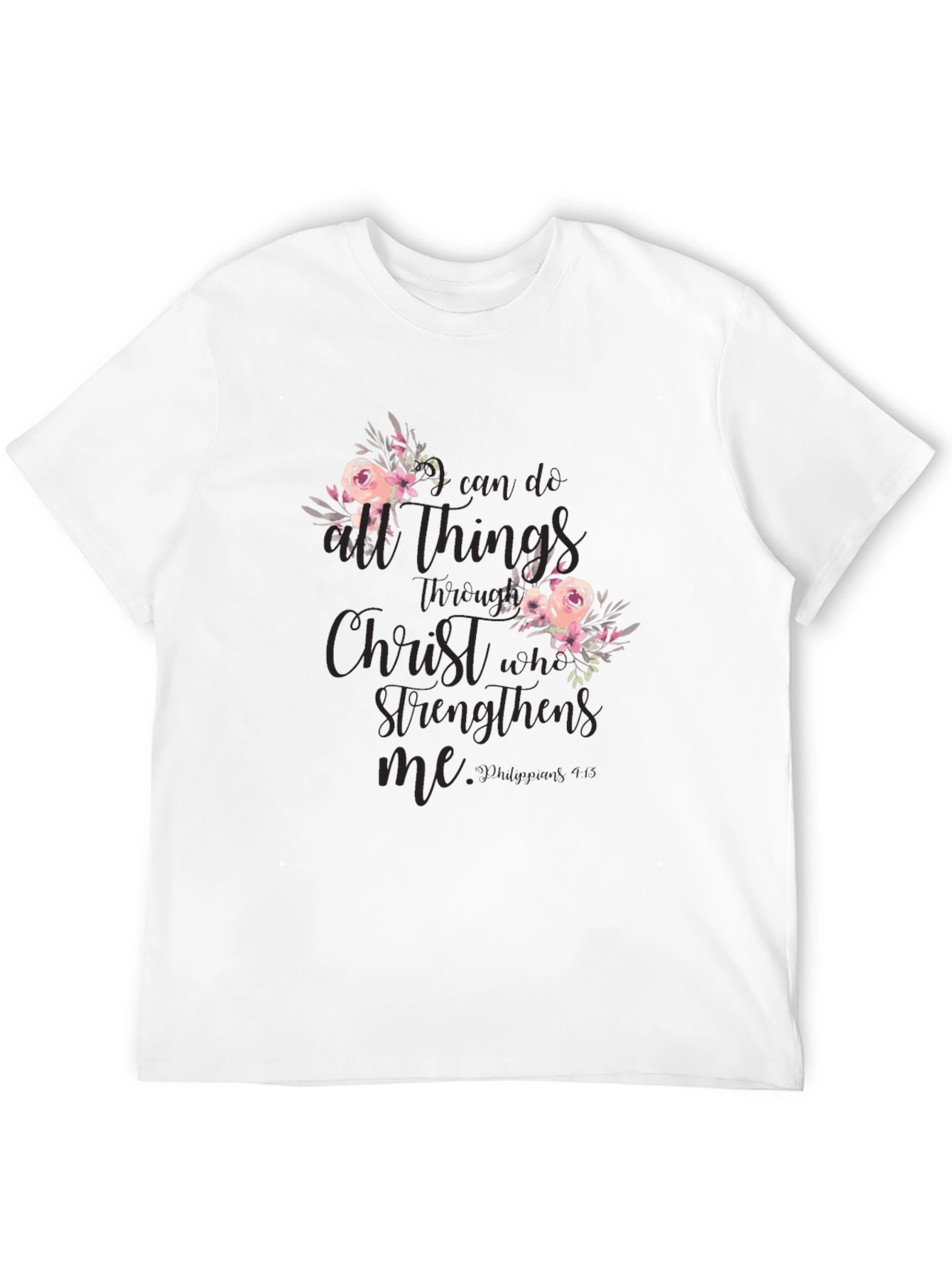 Inspirational Christian Floral Graphic Tee