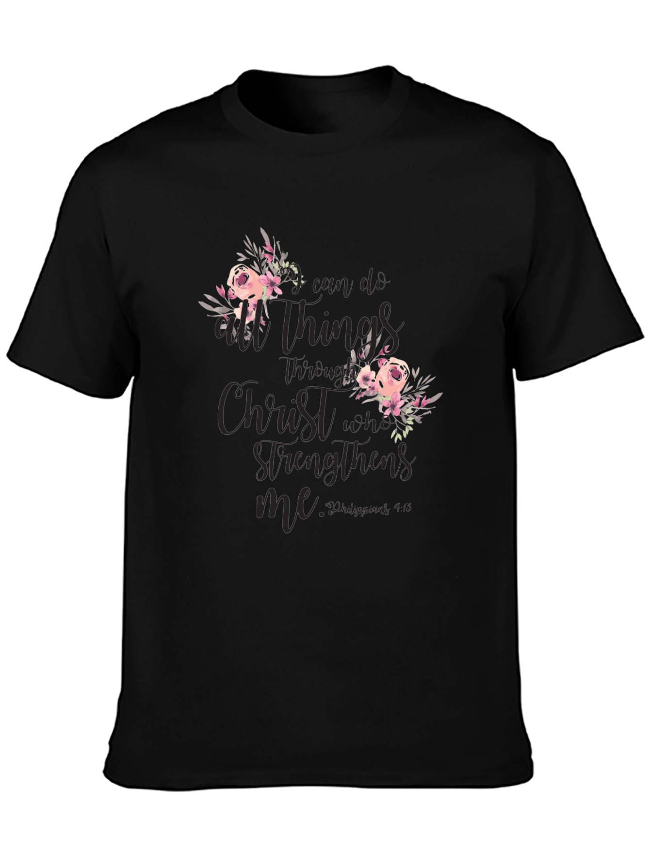 Inspirational Christian Floral Graphic Tee