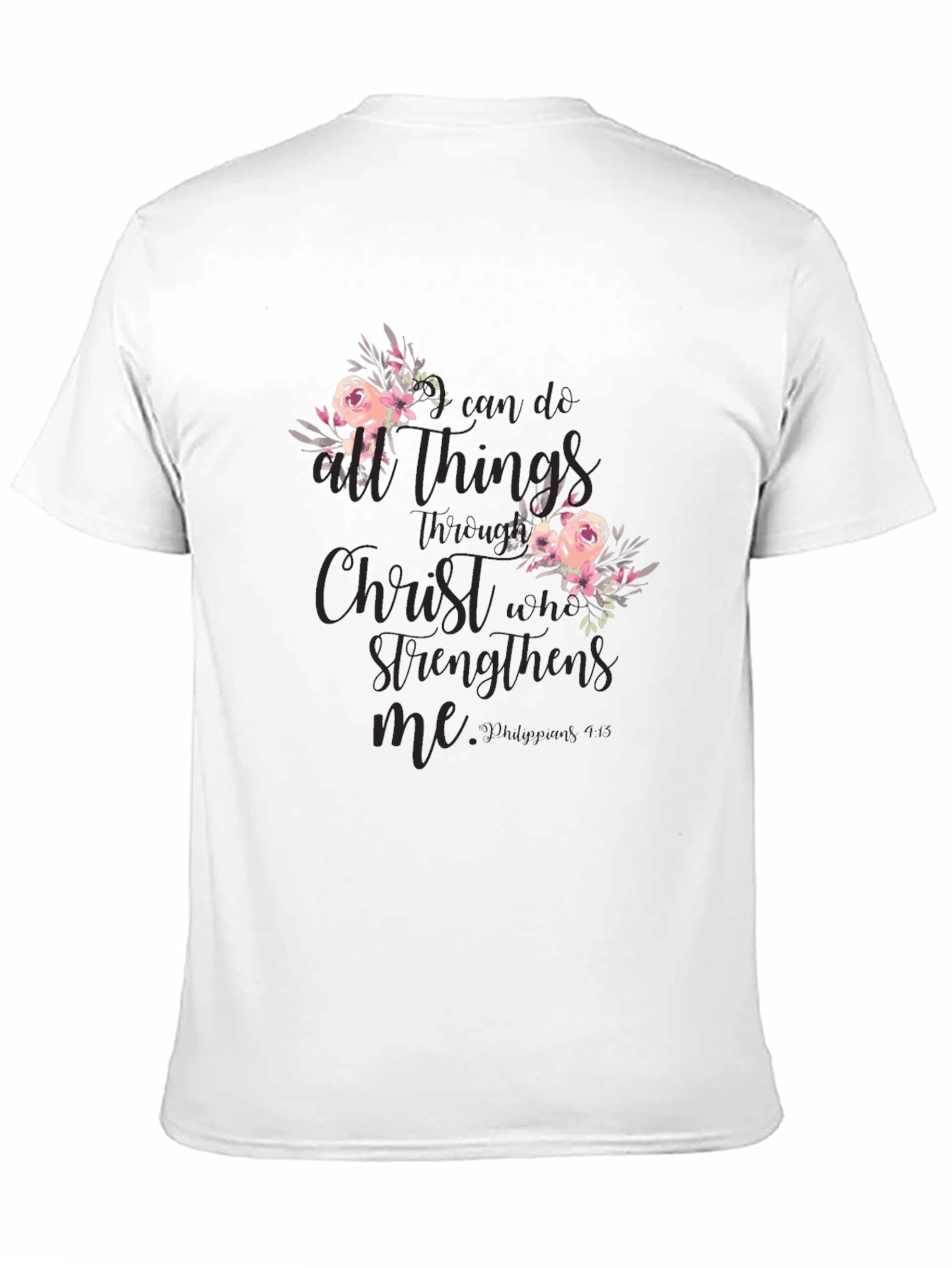 Inspirational Christian Floral Graphic Tee