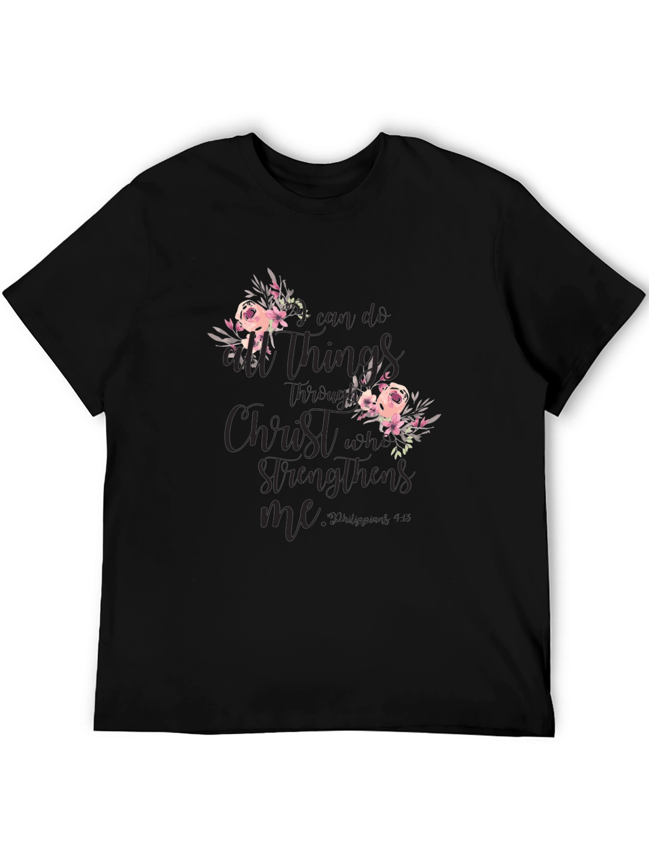 Inspirational Christian Floral Graphic Tee
