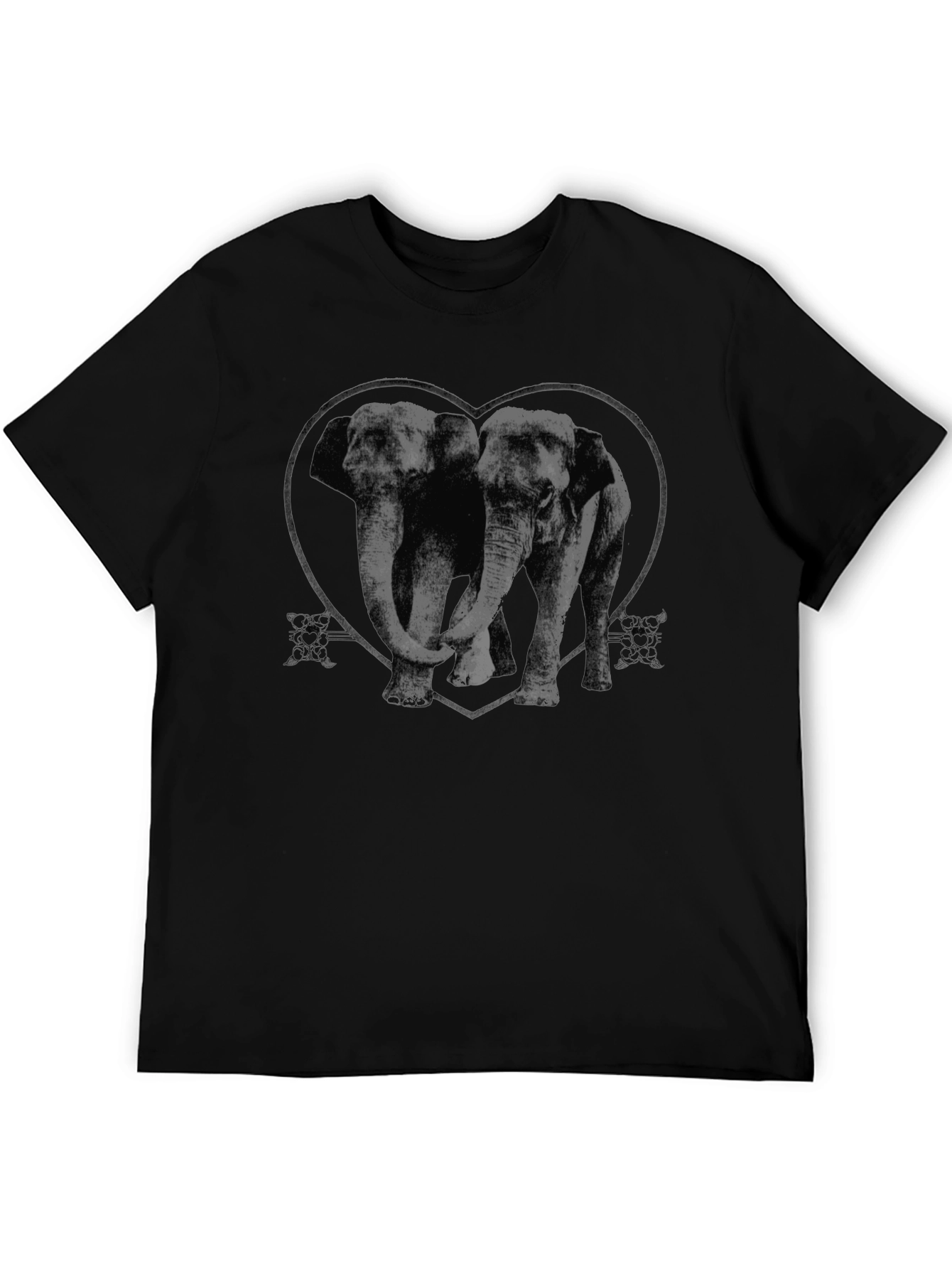 Elephant Love T-Shirt - Heart Graphic Tee