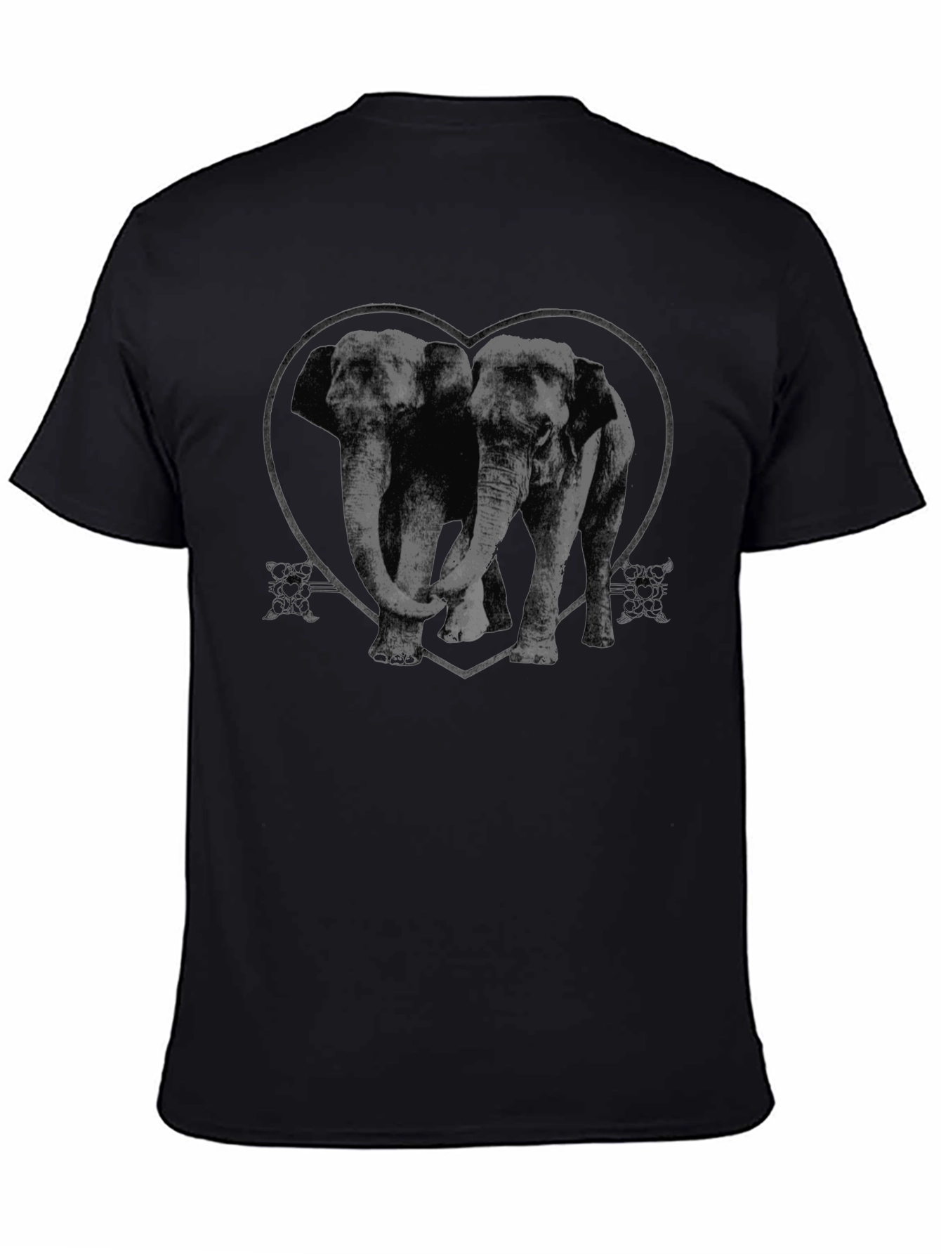 Elephant Love T-Shirt - Heart Graphic Tee