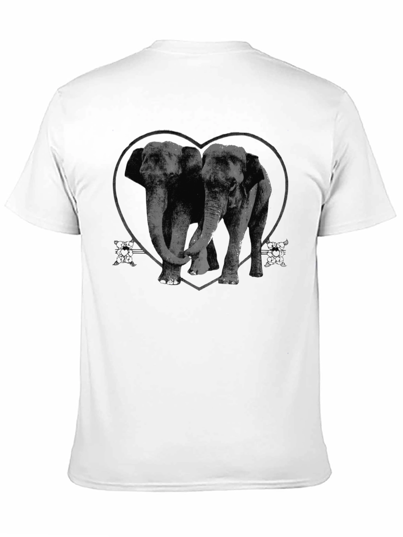 Elephant Love T-Shirt - Heart Graphic Tee