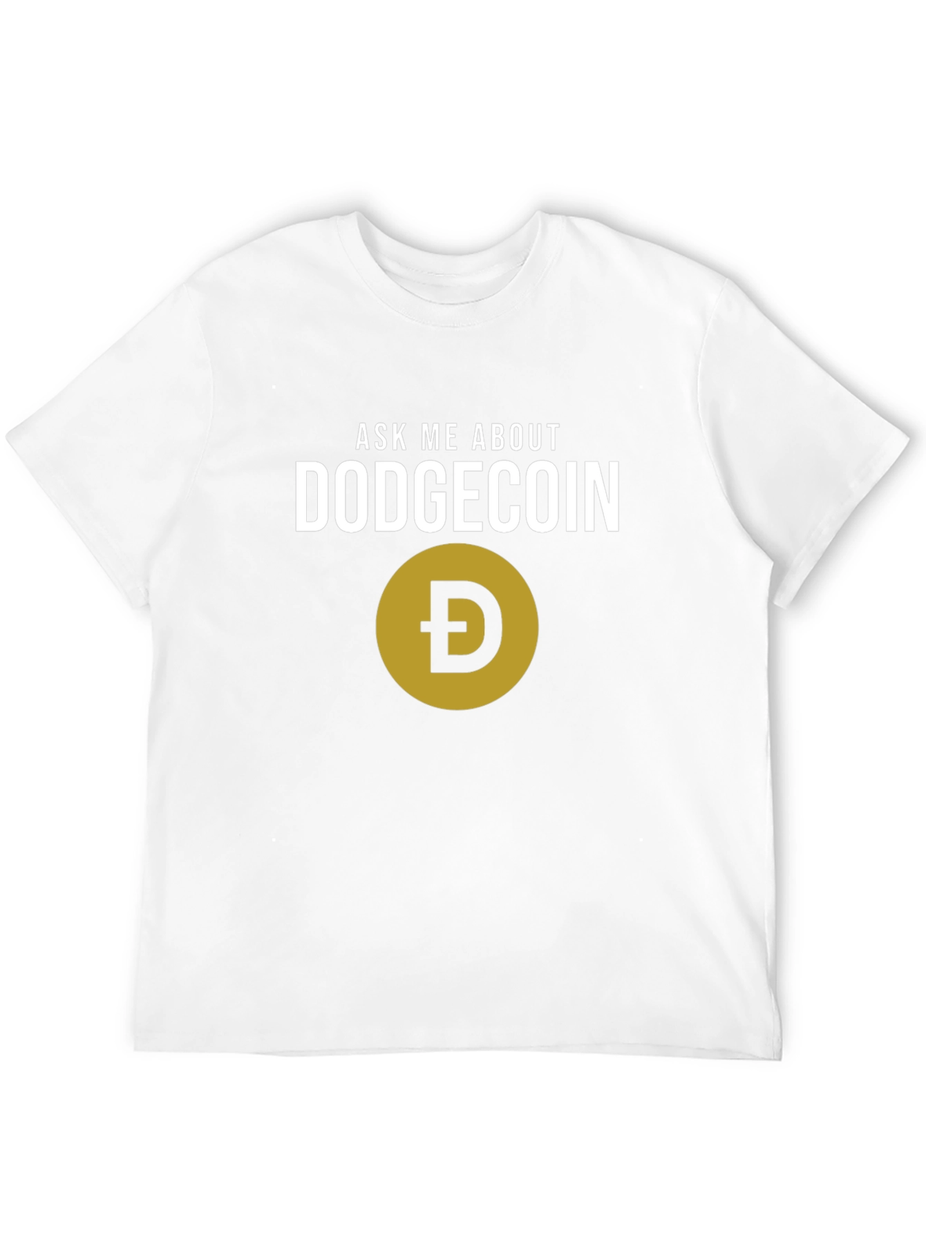 Ask Me About Dogecoin Black T-Shirt Crypto Meme