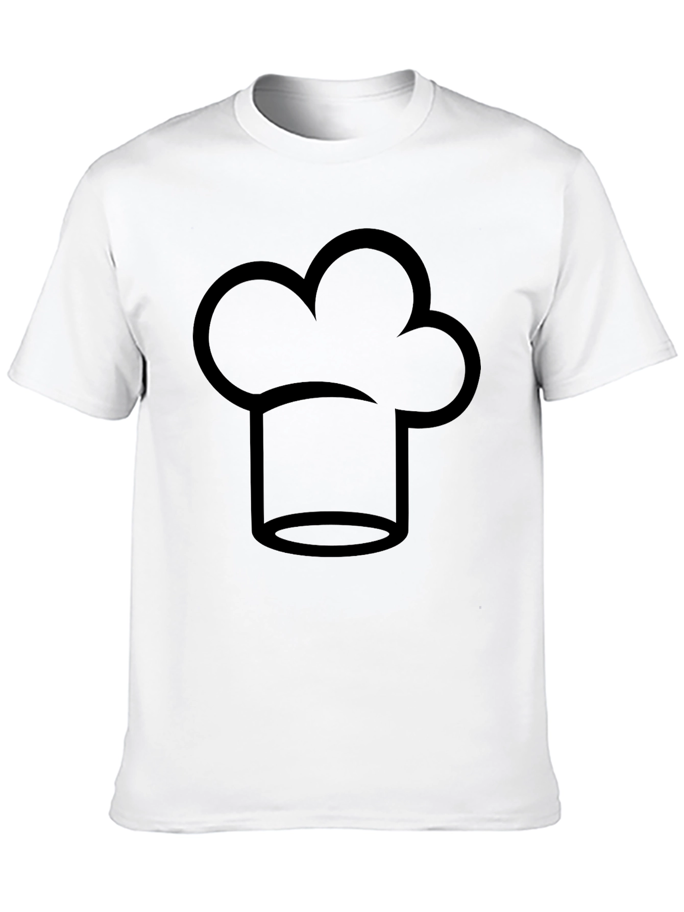 Chef Hat Graphic Tee - Black Cotton T-Shirt