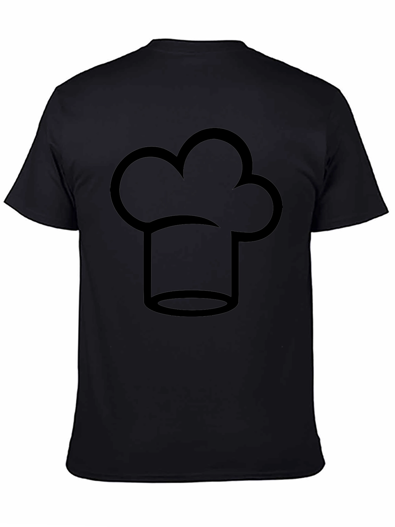Chef Hat Graphic Tee - Black Cotton T-Shirt
