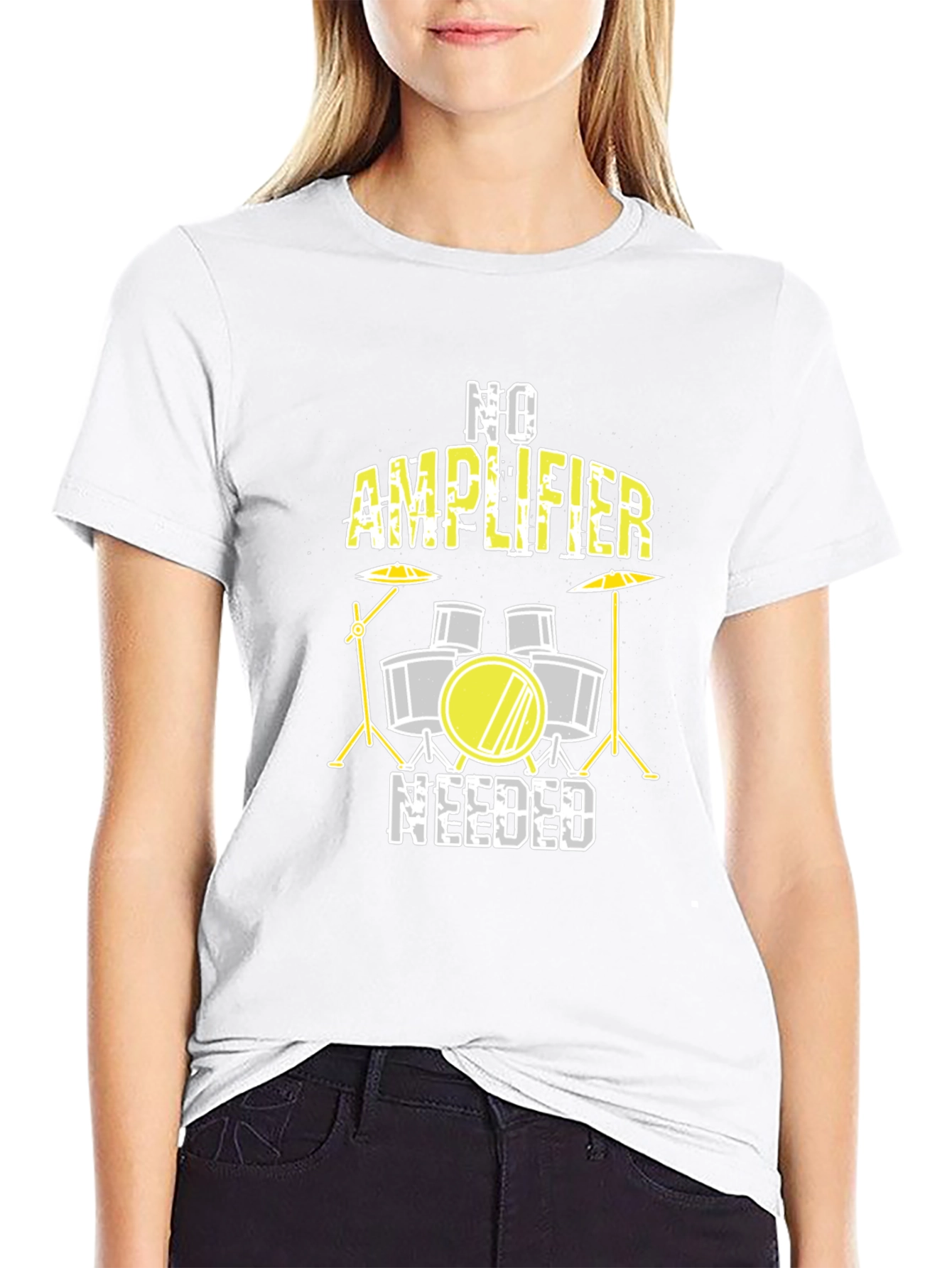 No Amplifier Needed Drummer T-Shirt