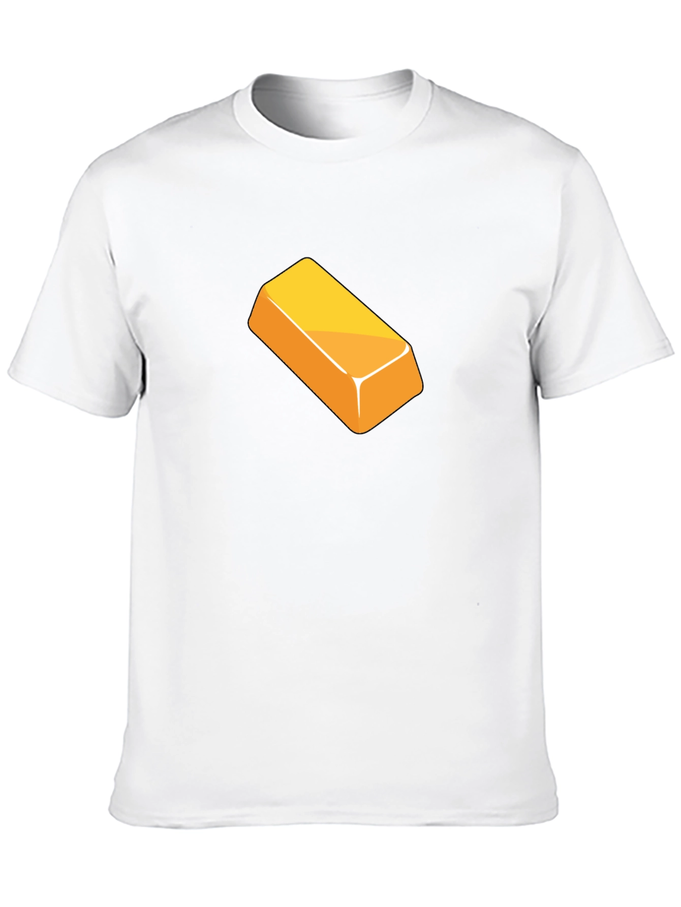 Gold Bar Graphic Tee - Black Cotton Casual Shirt