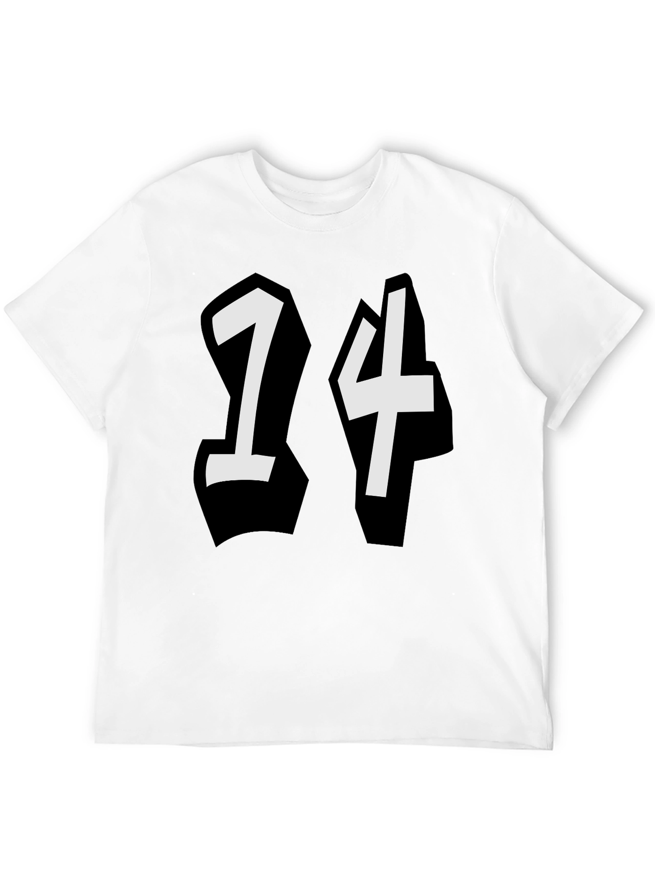 Graphic Number T-Shirt - Bold Black Tee