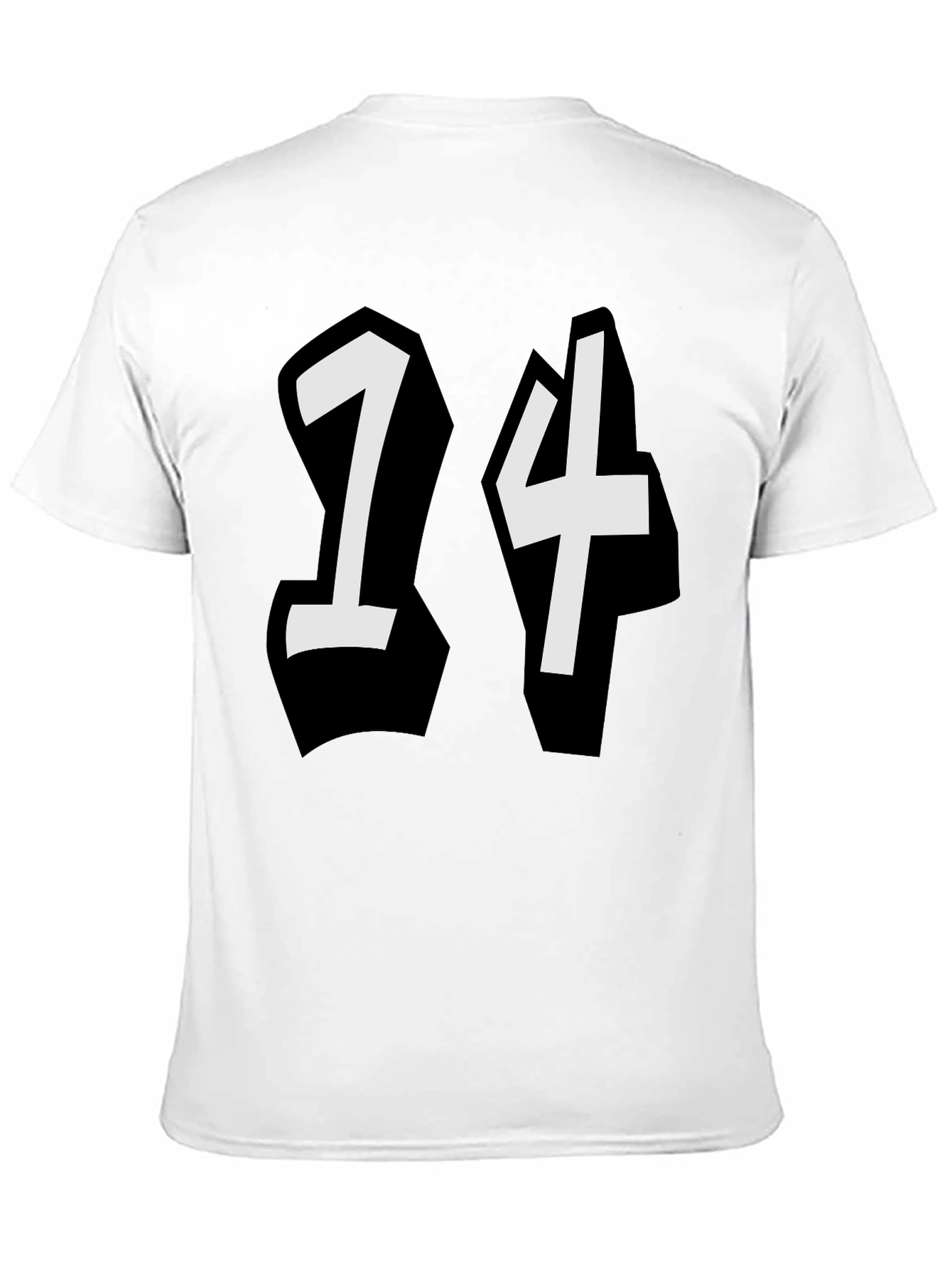 Graphic Number T-Shirt - Bold Black Tee