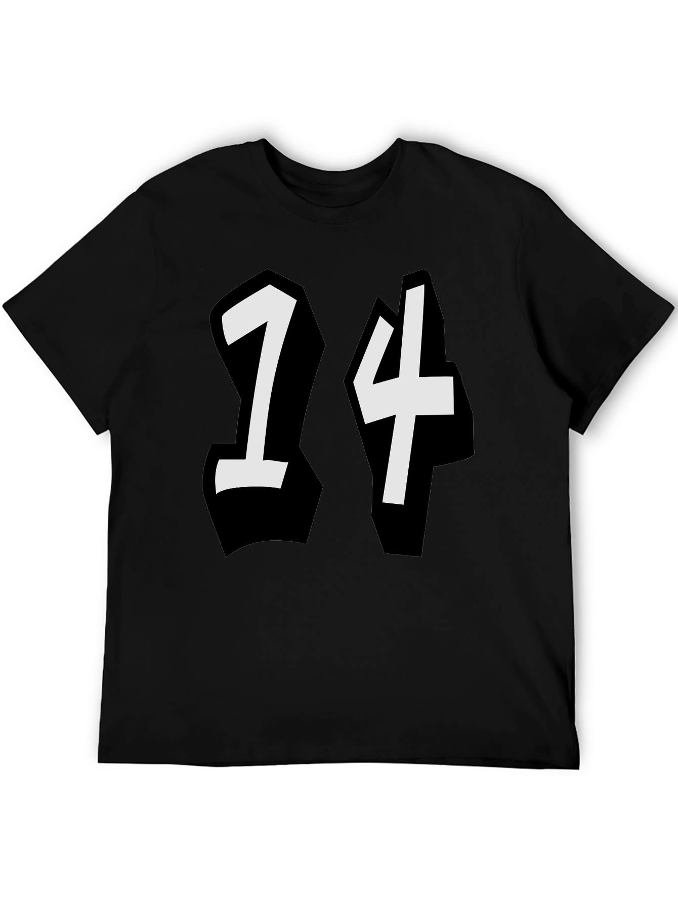 Graphic Number T-Shirt - Bold Black Tee