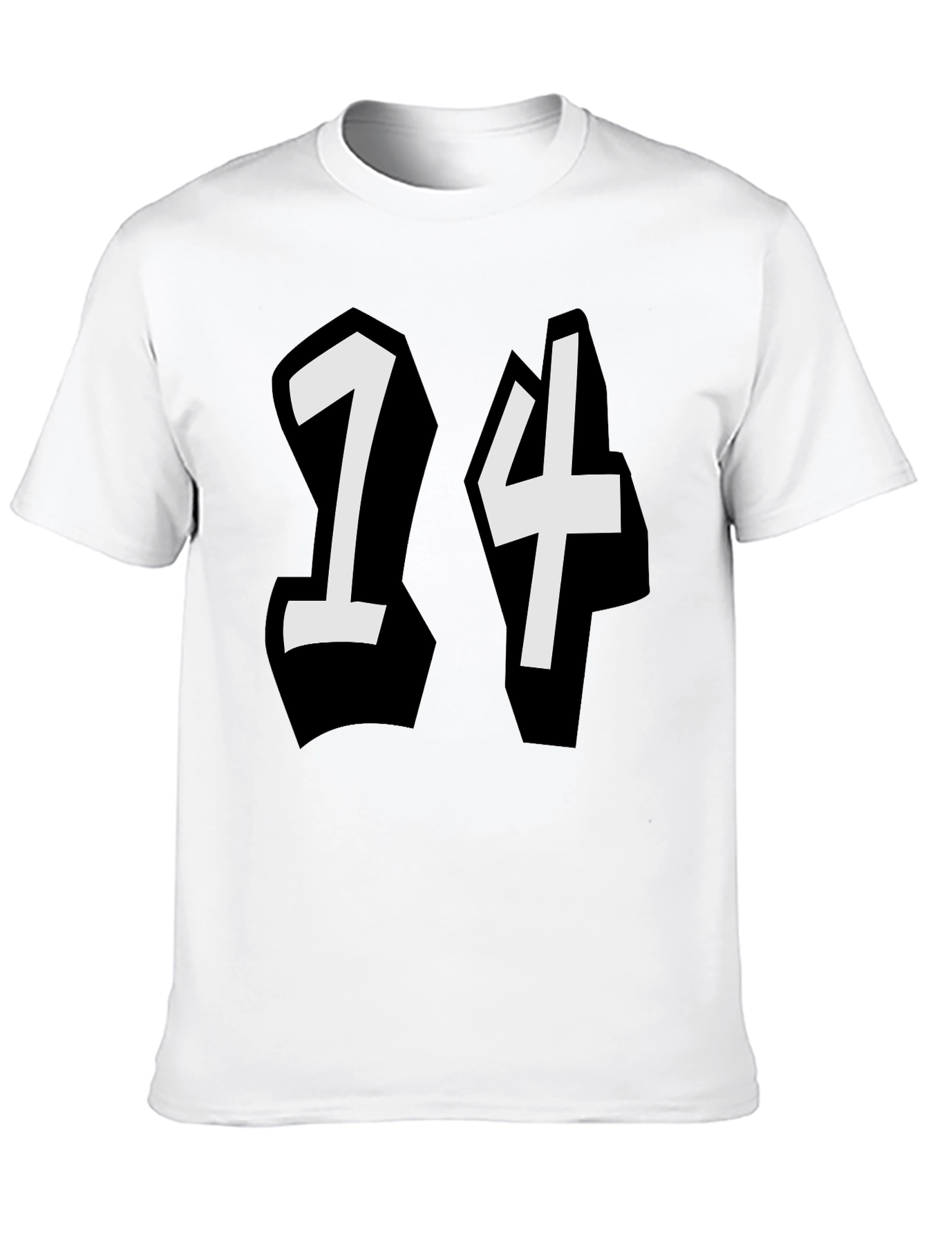 Graphic Number T-Shirt - Bold Black Tee