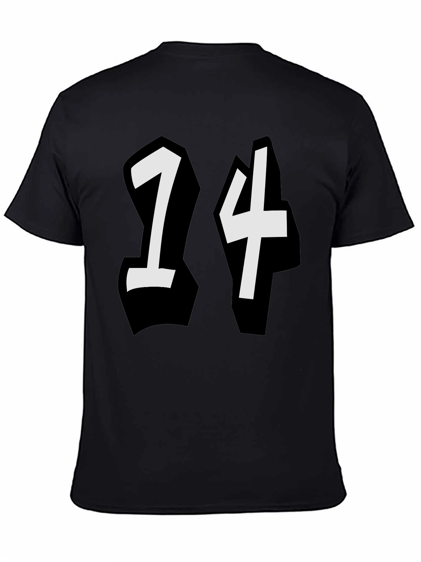 Graphic Number T-Shirt - Bold Black Tee