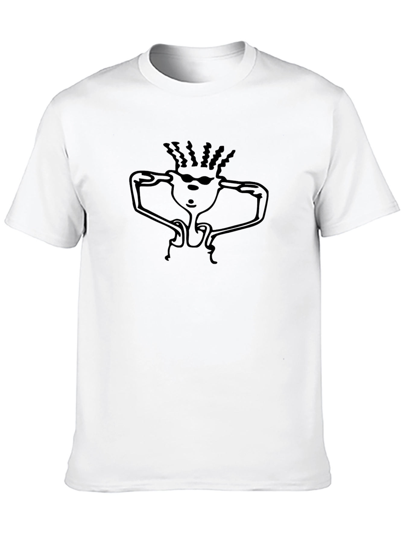 Cool Cartoon Character Graphic Tee - Black