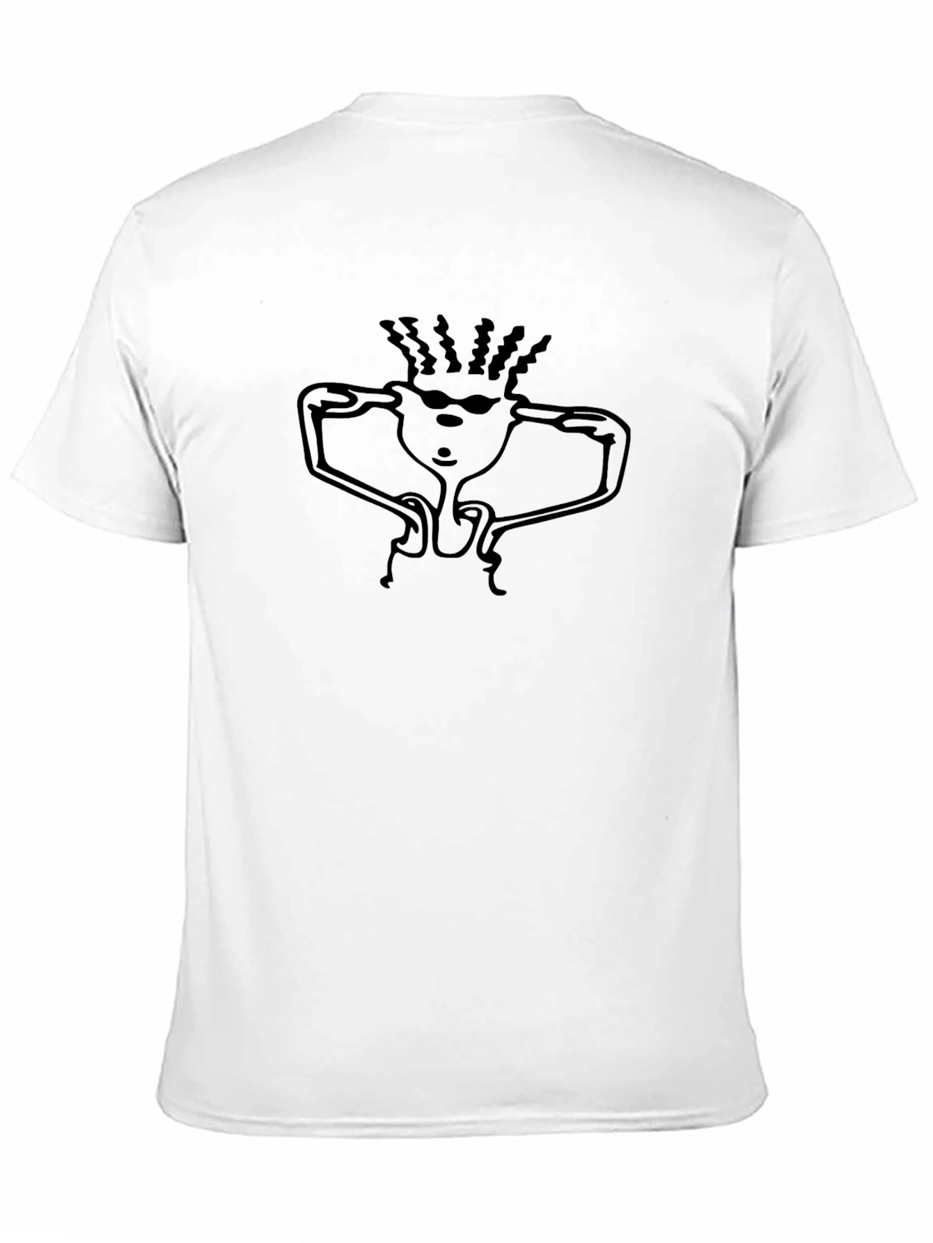 Cool Cartoon Character Graphic Tee - Black
