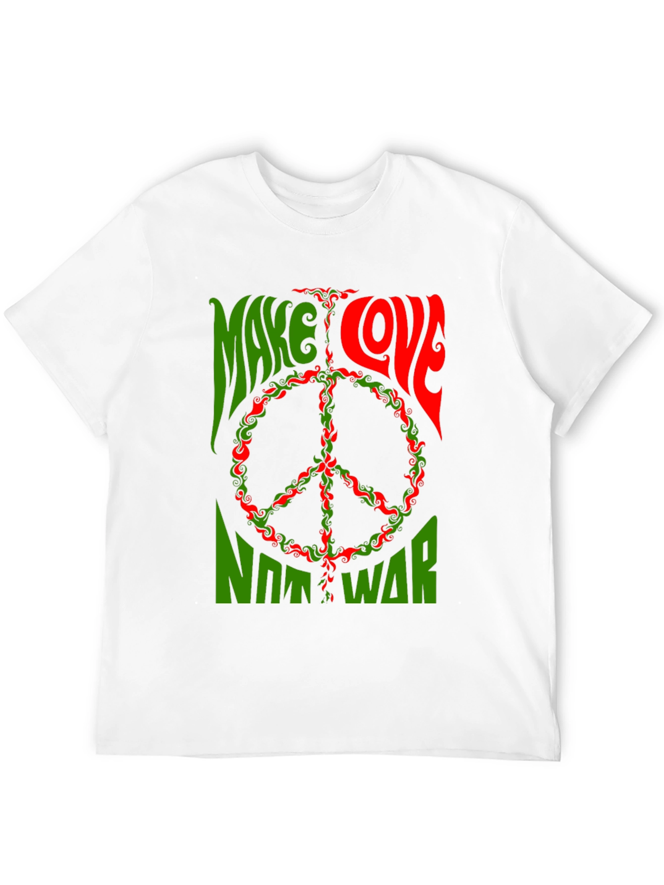 Make Love Not War Graphic Tee - Peace Symbol