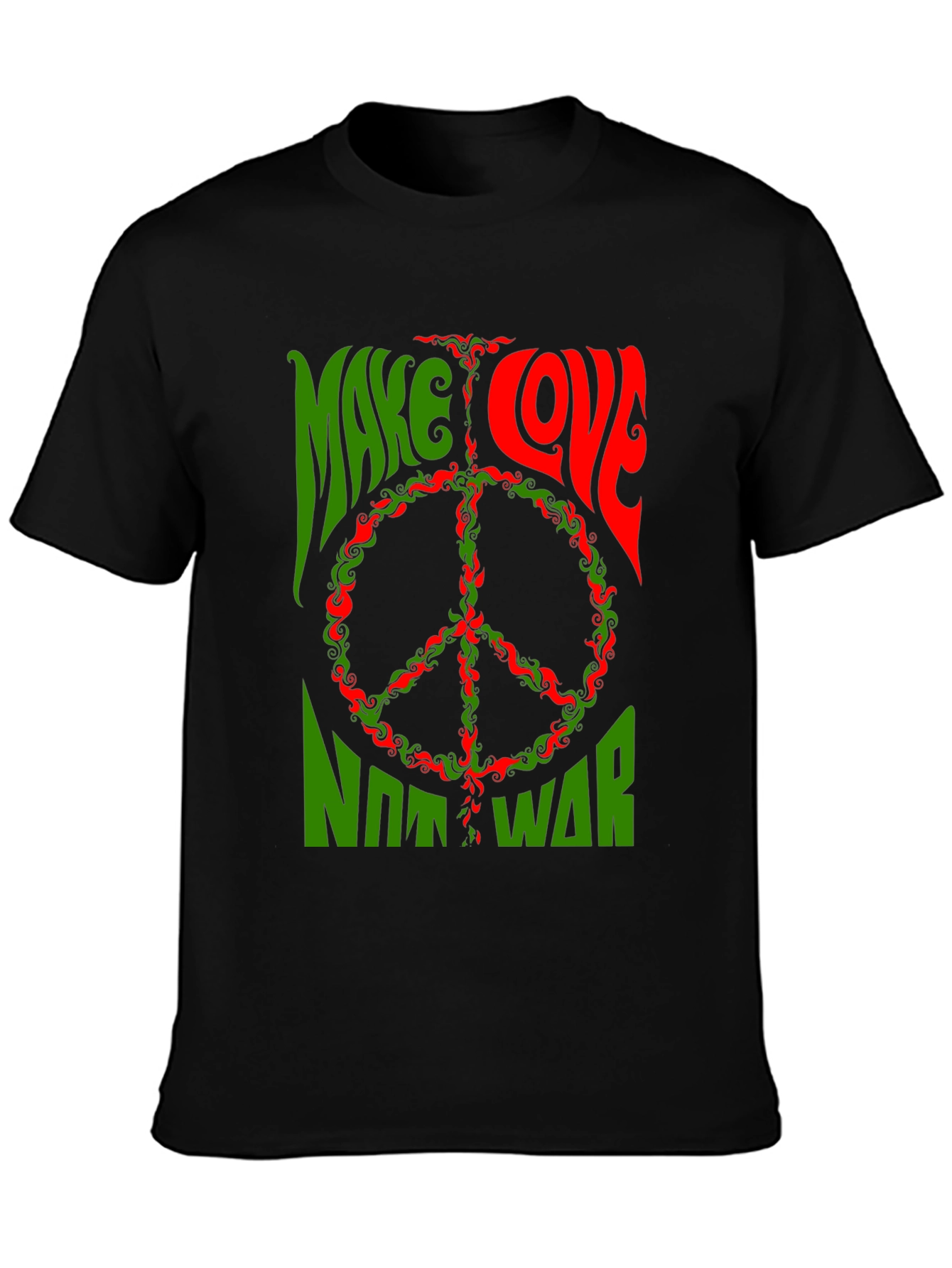 Make Love Not War Graphic Tee - Peace Symbol