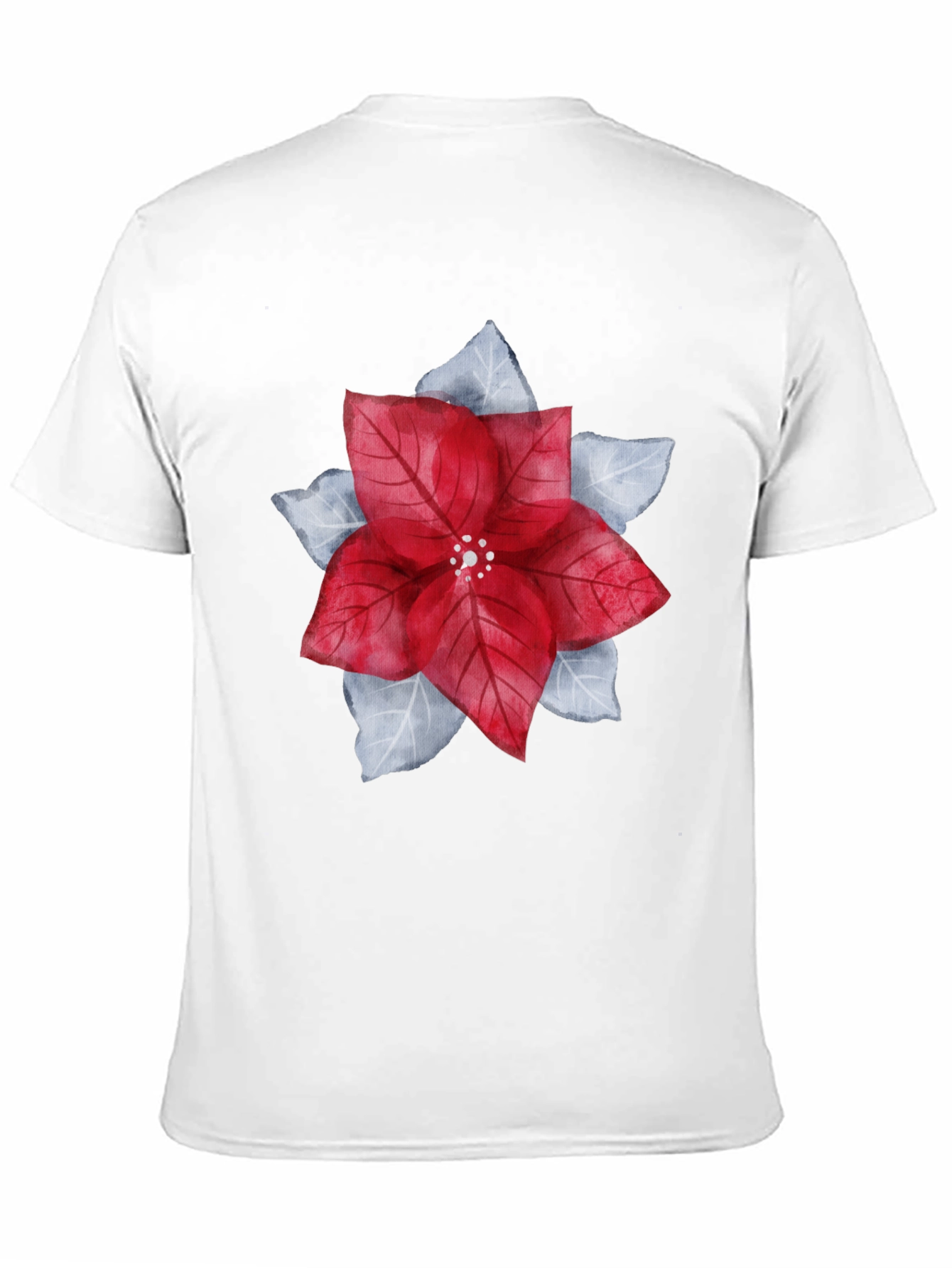 Festive Poinsettia Graphic Tee - Holiday Style