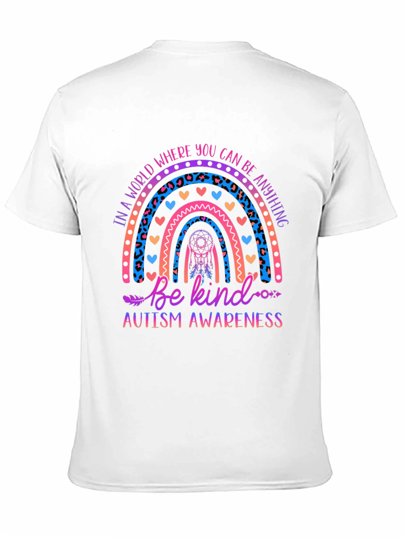 Autism Awareness Rainbow Be Kind Graphic Tee