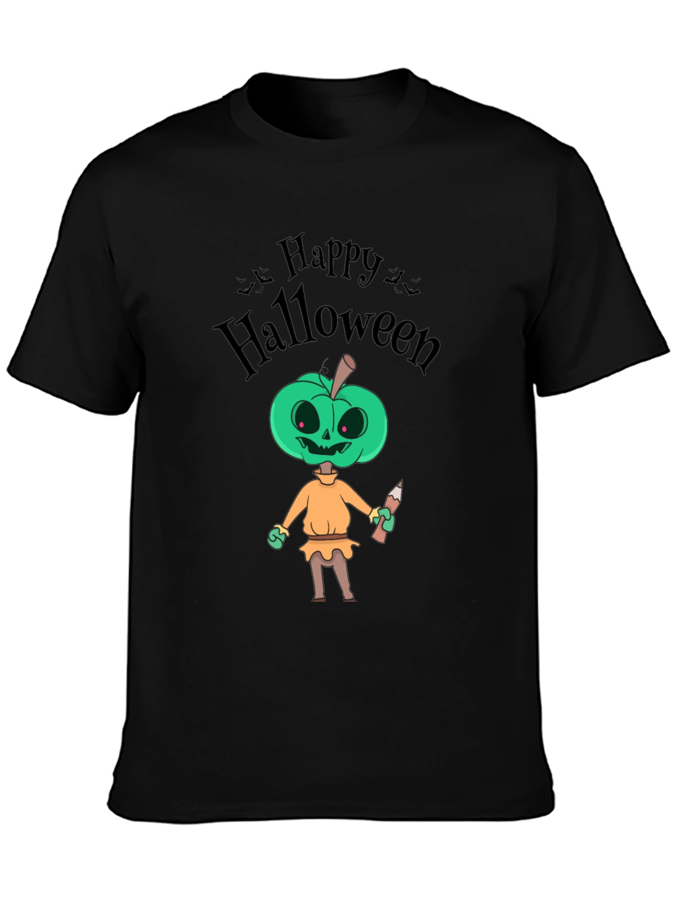 Happy Halloween Pumpkin Character T-Shirt