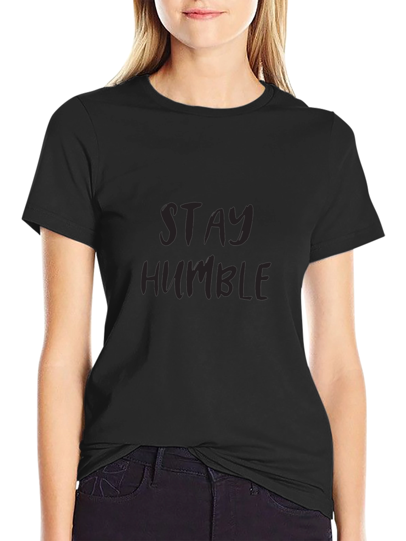Stay Humble Black Tee - Mens Graphic T-Shirt