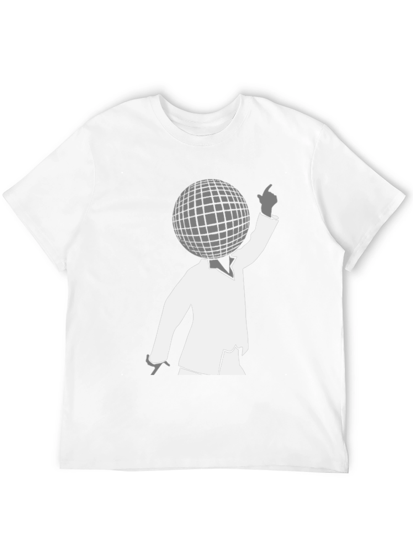 Disco Ball Head Graphic Tee - Unique Retro Style