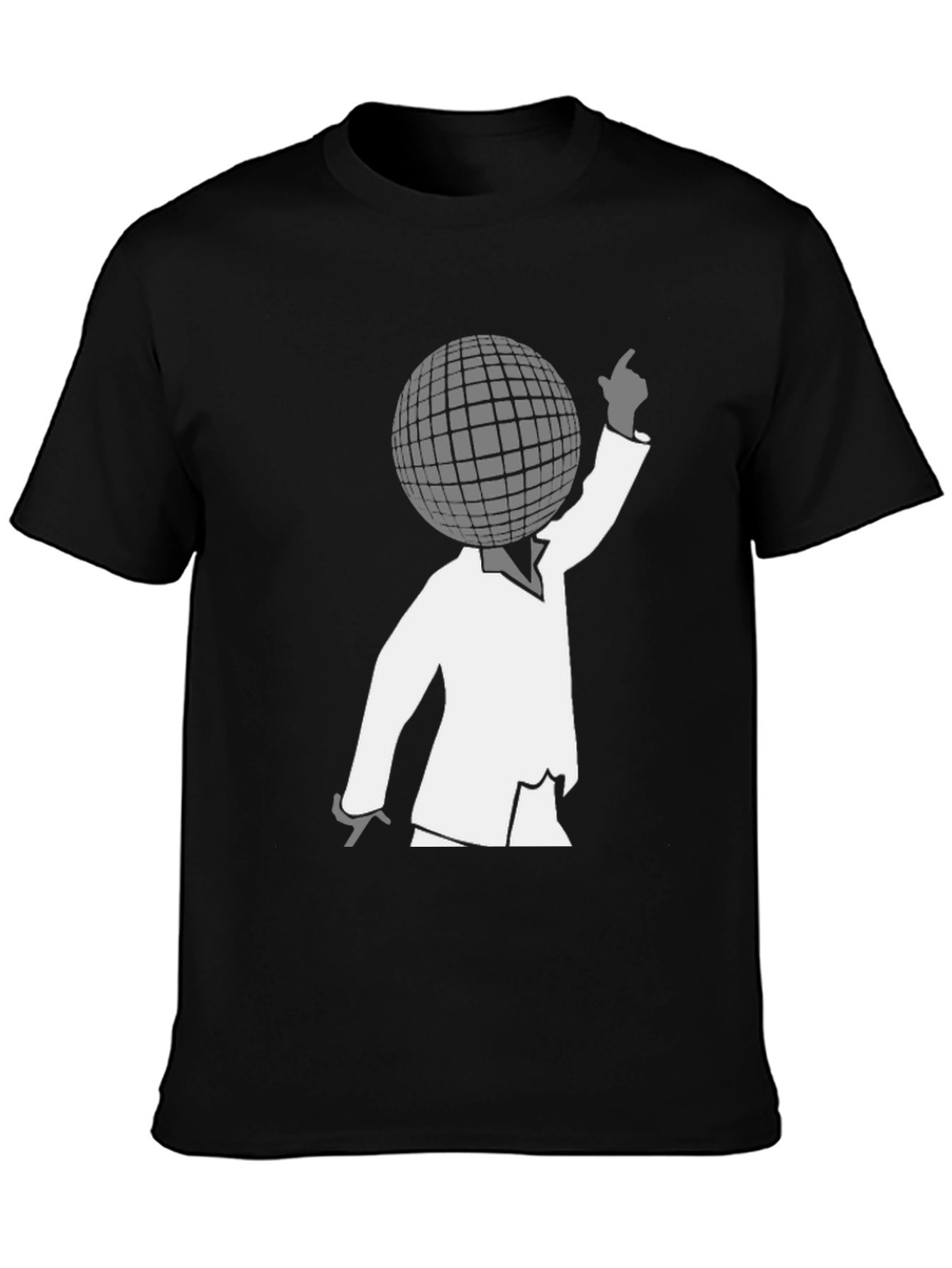 Disco Ball Head Graphic Tee - Unique Retro Style