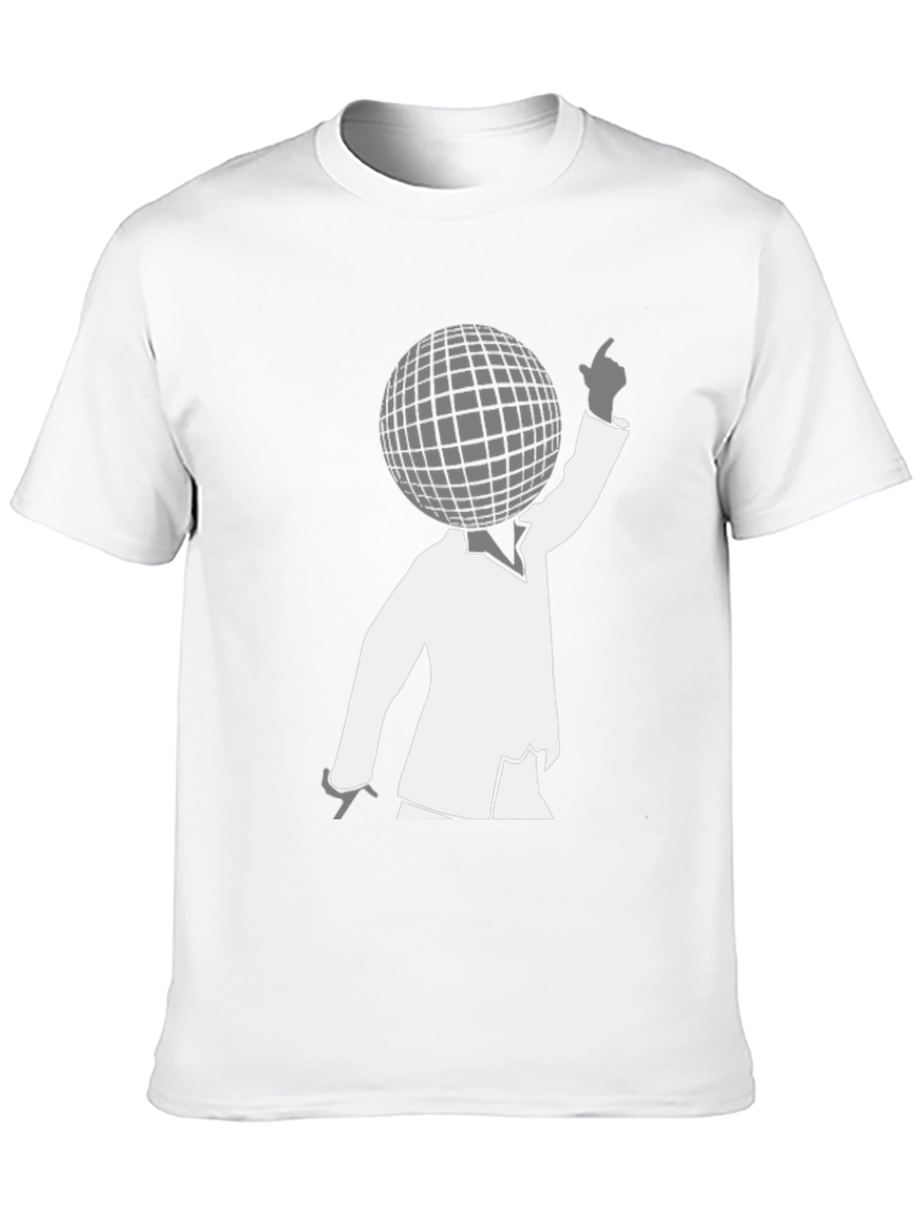 Disco Ball Head Graphic Tee - Unique Retro Style