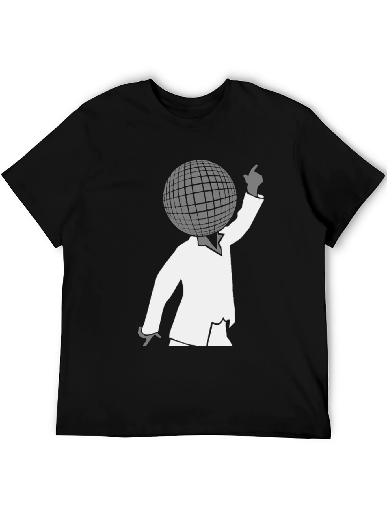 Disco Ball Head Graphic Tee - Unique Retro Style