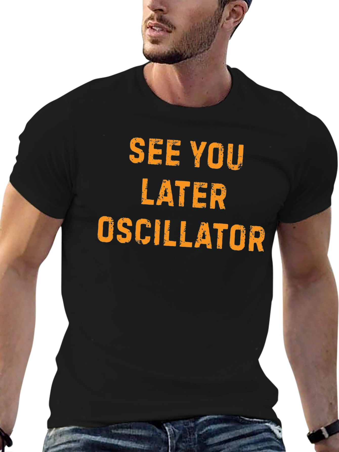 See You Later Oscillator Black T-Shirt