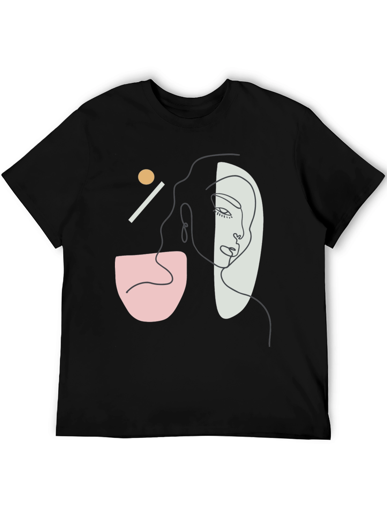 Abstract Face Graphic Tee - Modern Art T-Shirt