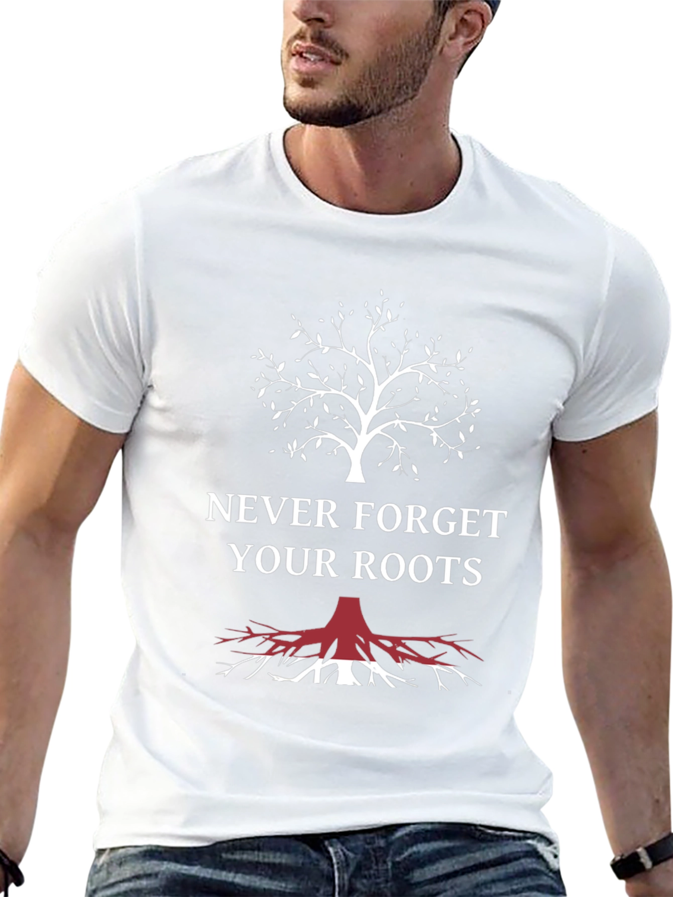 Never Forget Your Roots Graphic Tee - Black
