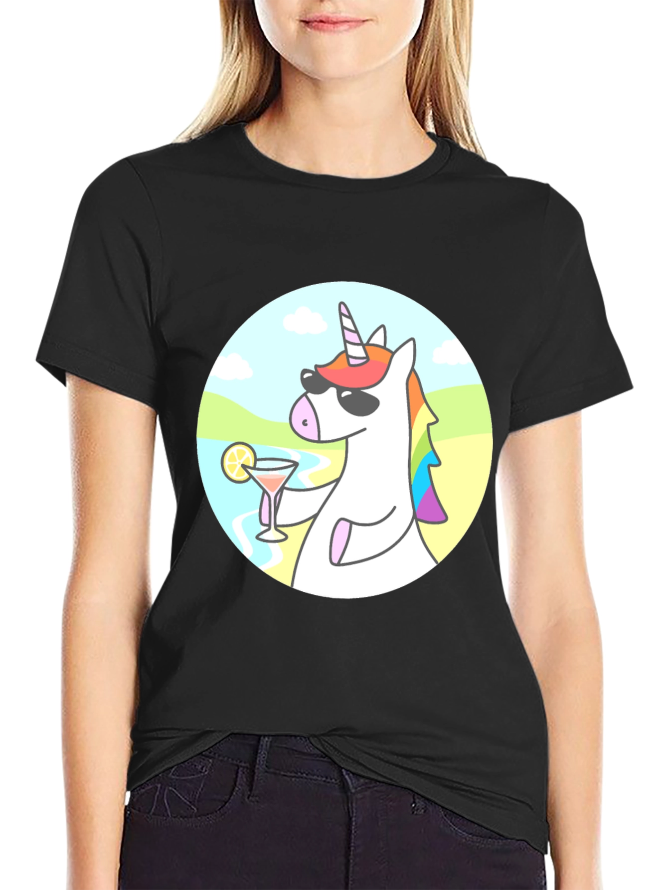 Cool Unicorn Cocktail Graphic Tee