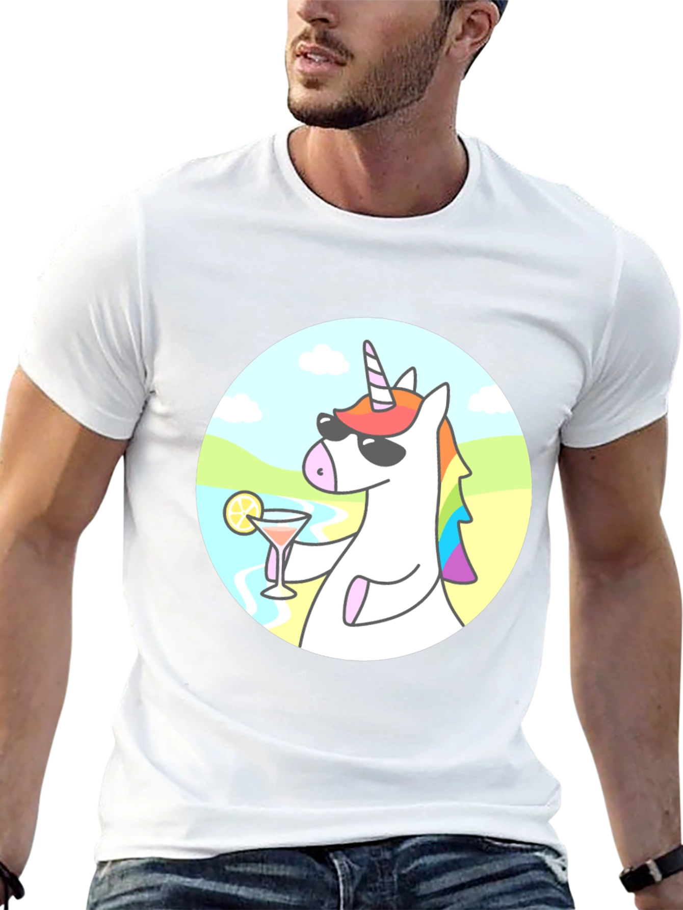 Cool Unicorn Cocktail Graphic Tee