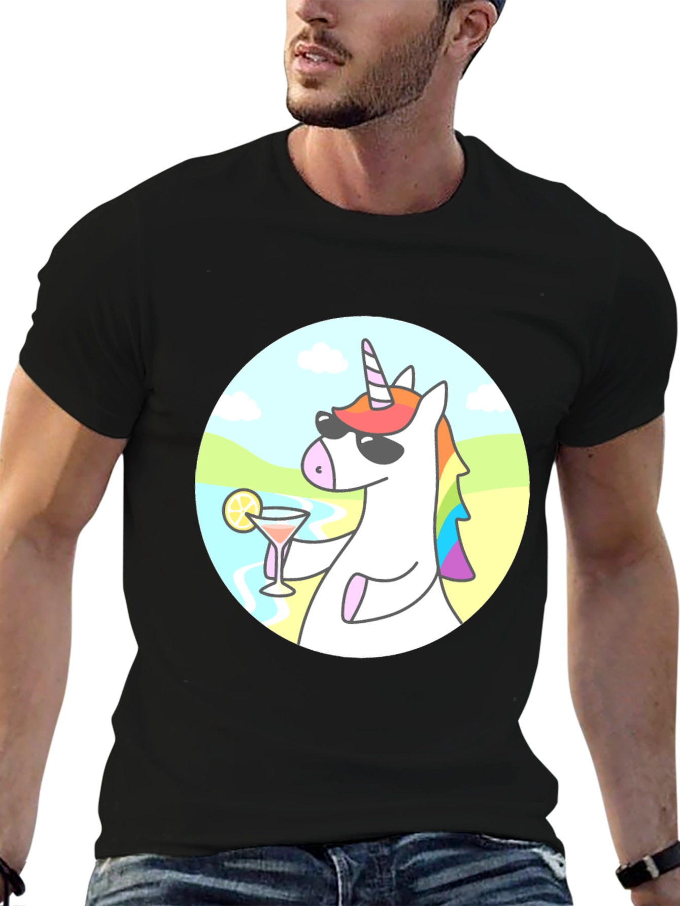 Cool Unicorn Cocktail Graphic Tee