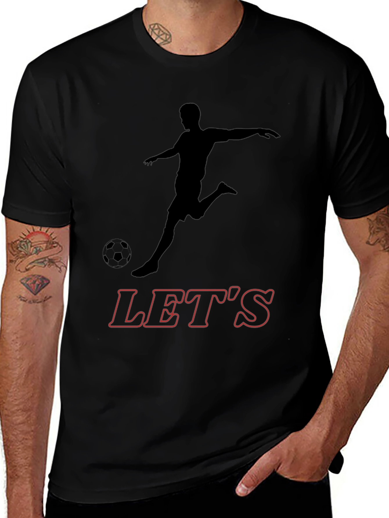 Soccer Player Graphic T-Shirt - Lets Play!
