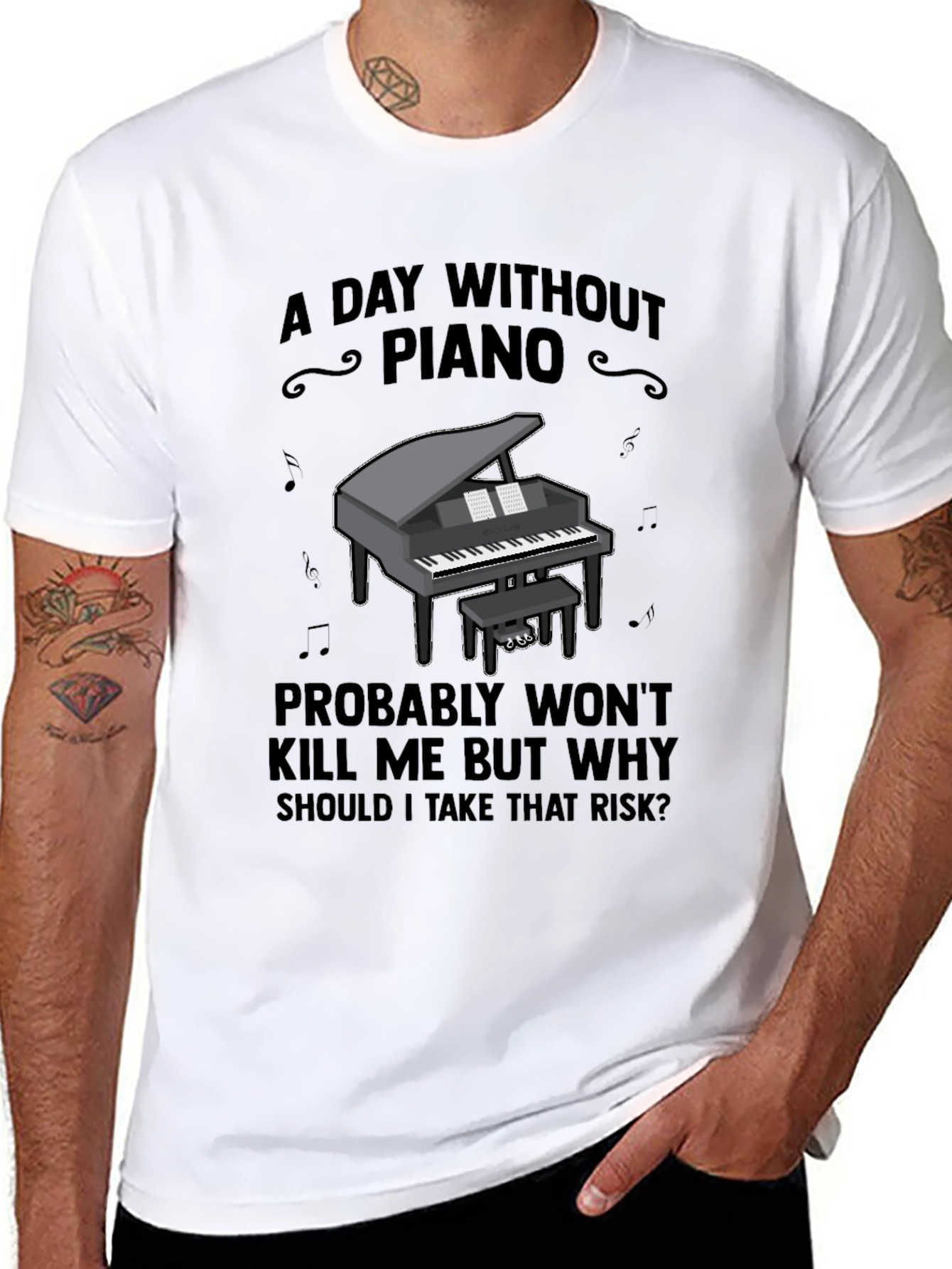 Piano T-Shirt - A Day Without Piano