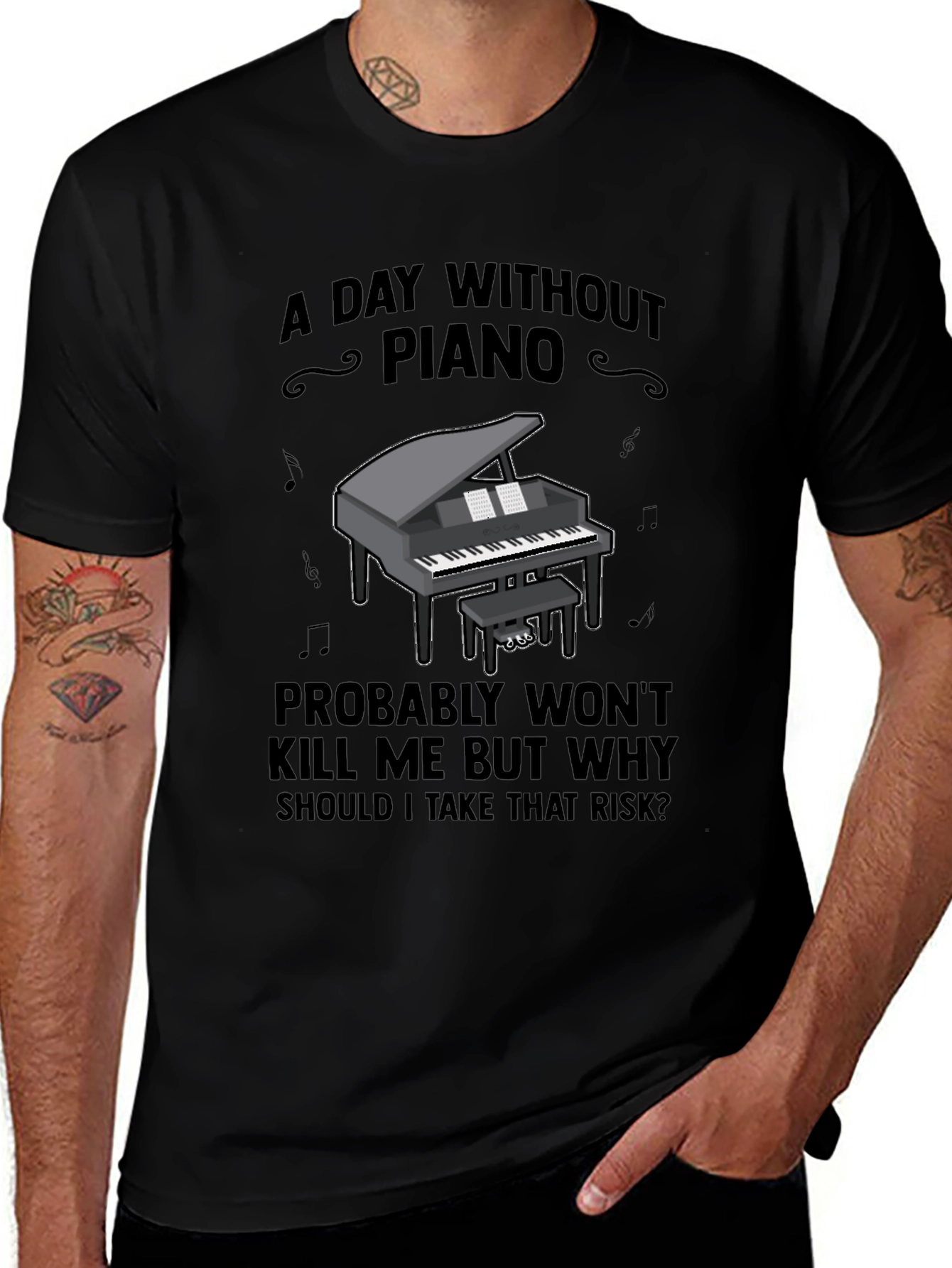Piano T-Shirt - A Day Without Piano