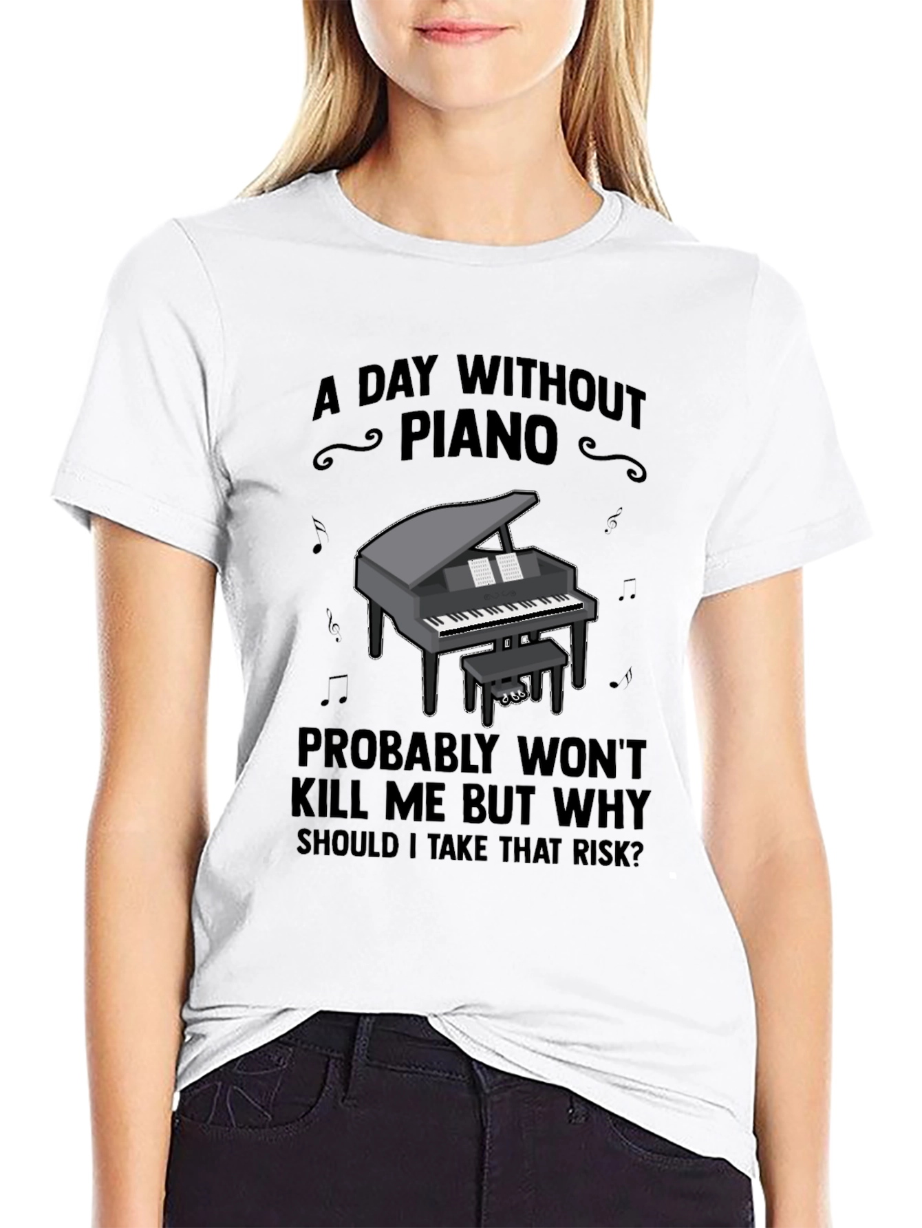Piano T-Shirt - A Day Without Piano