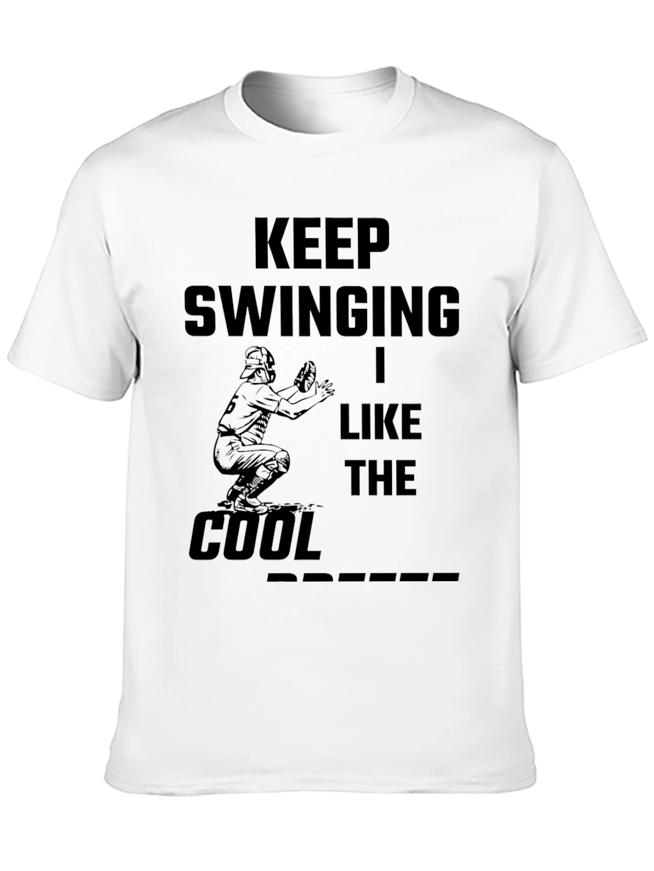 Keep Swinging I Like The Cool Breeze Black Tee