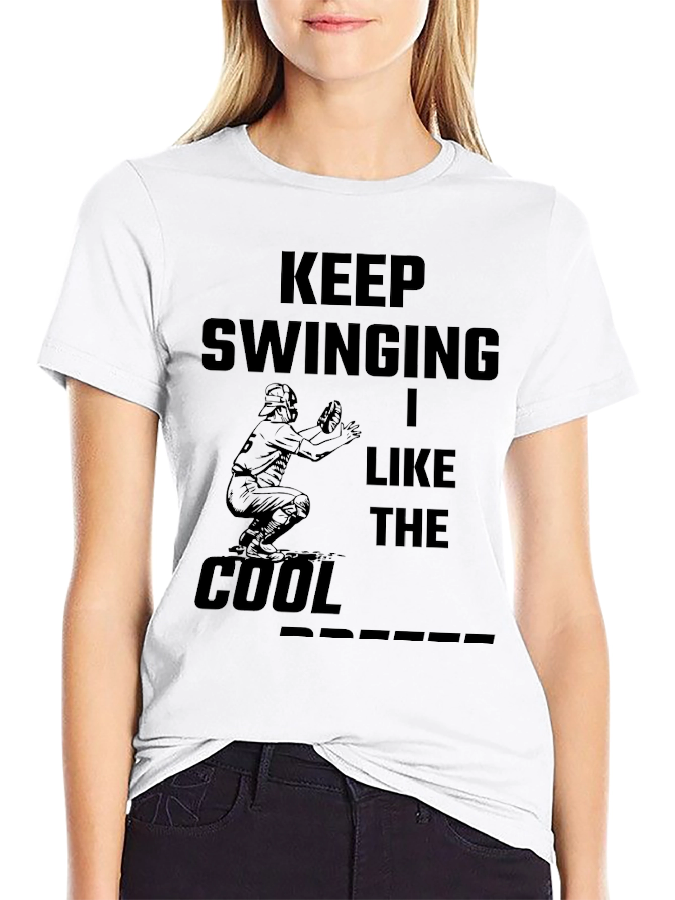 Keep Swinging I Like The Cool Breeze Black Tee