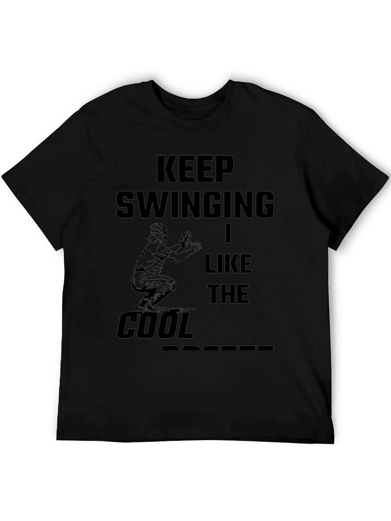 Keep Swinging I Like The Cool Breeze Black Tee