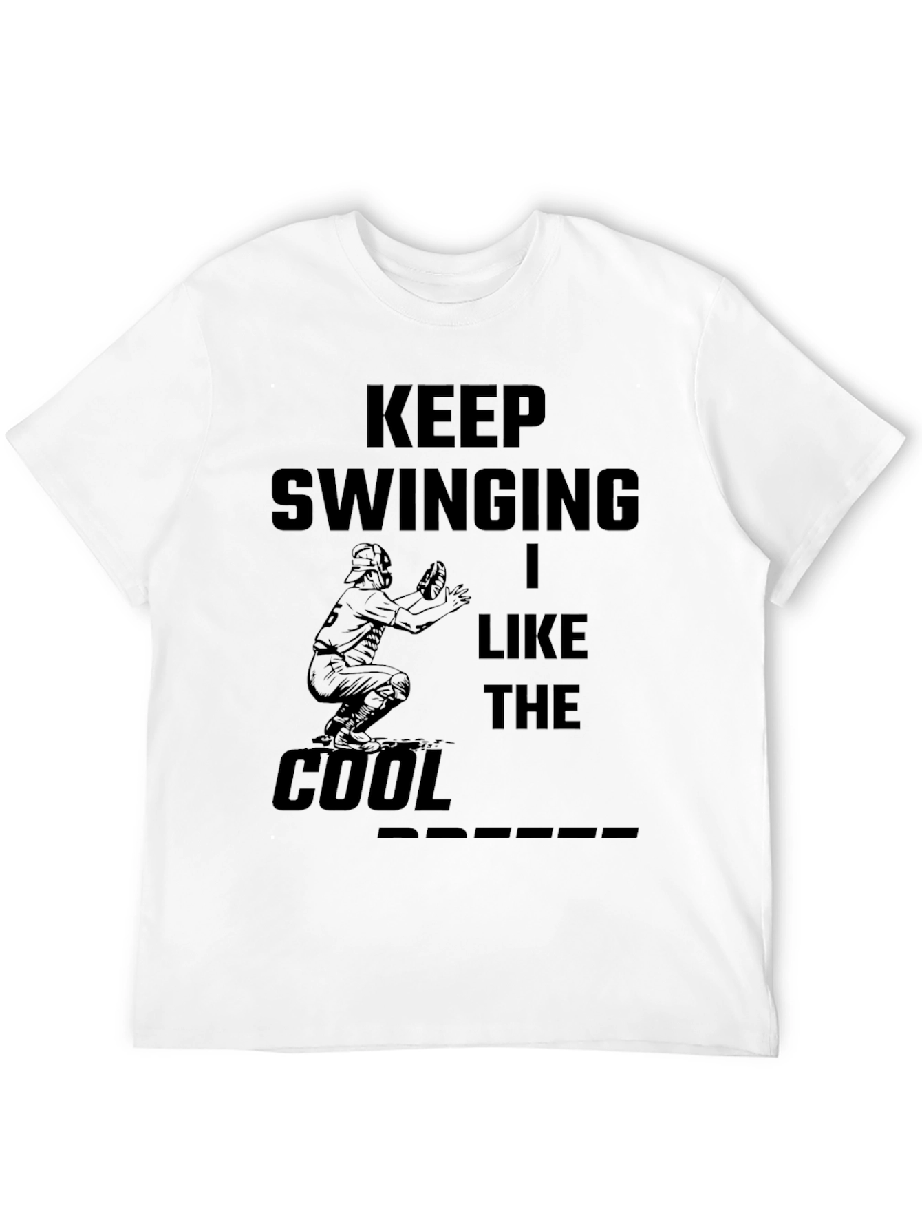 Keep Swinging I Like The Cool Breeze Black Tee