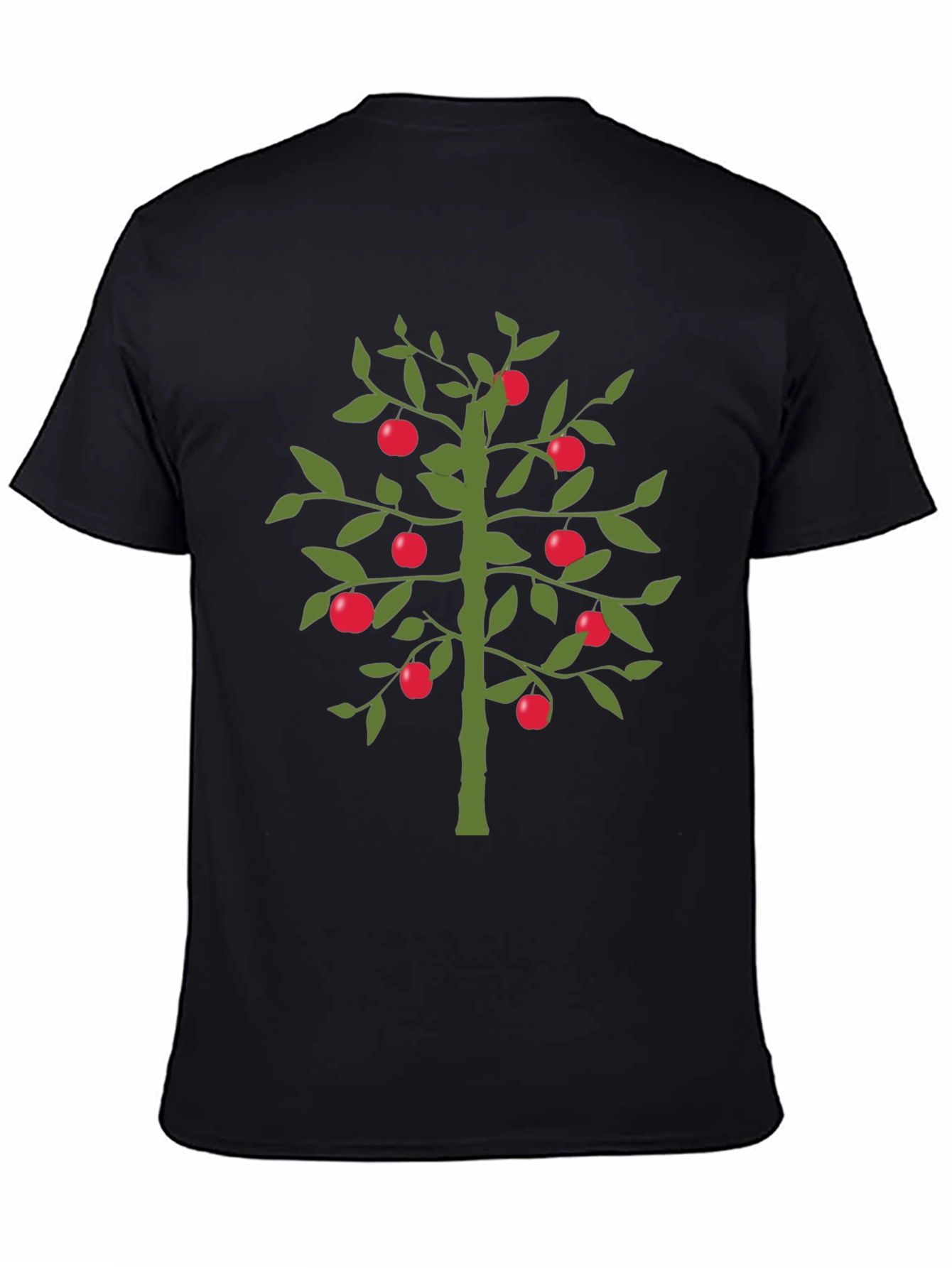 Apple Tree Graphic T-Shirt - Unique Design Black Tee