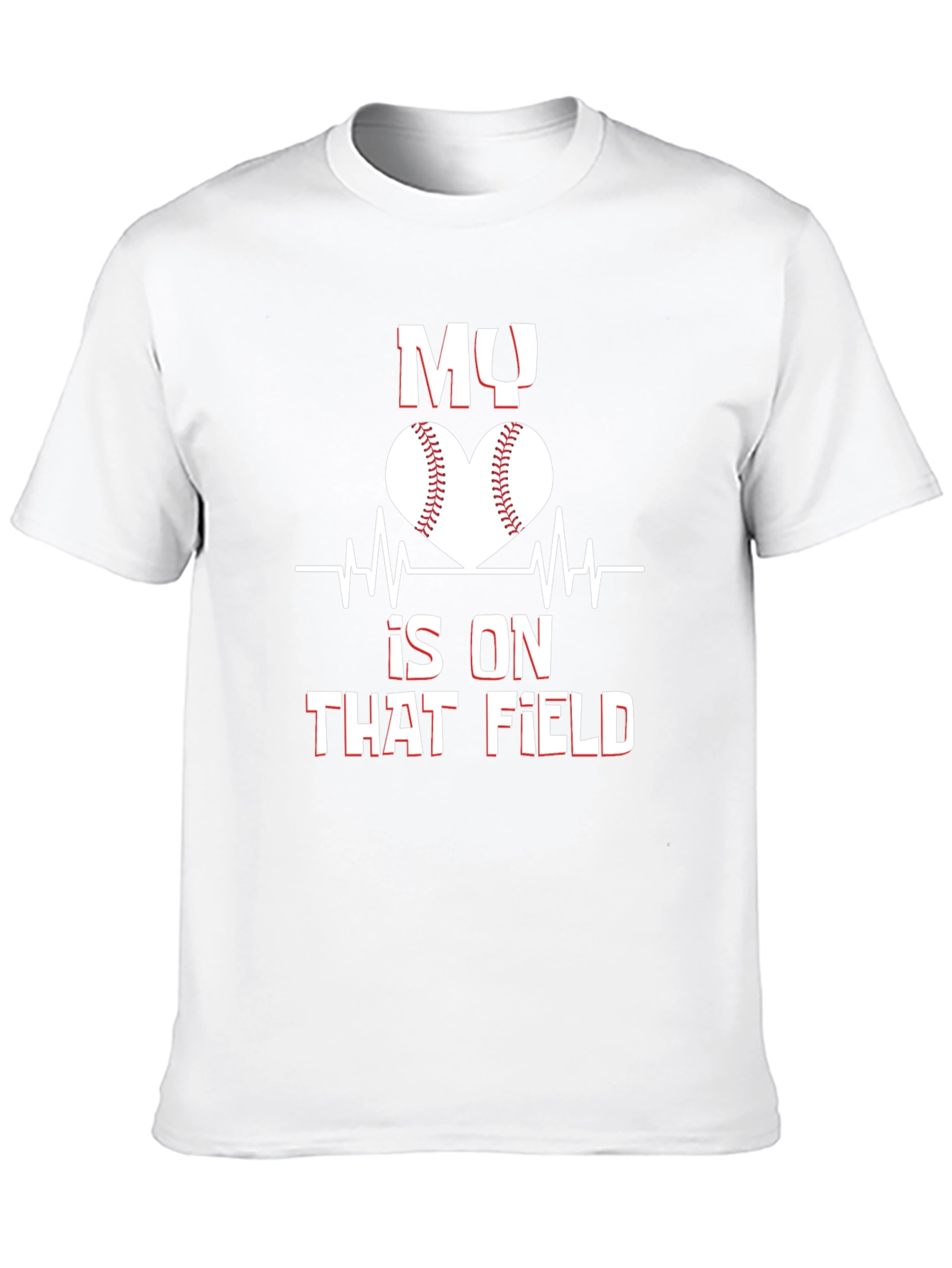 My Heart is on That Field Baseball Graphic Tee