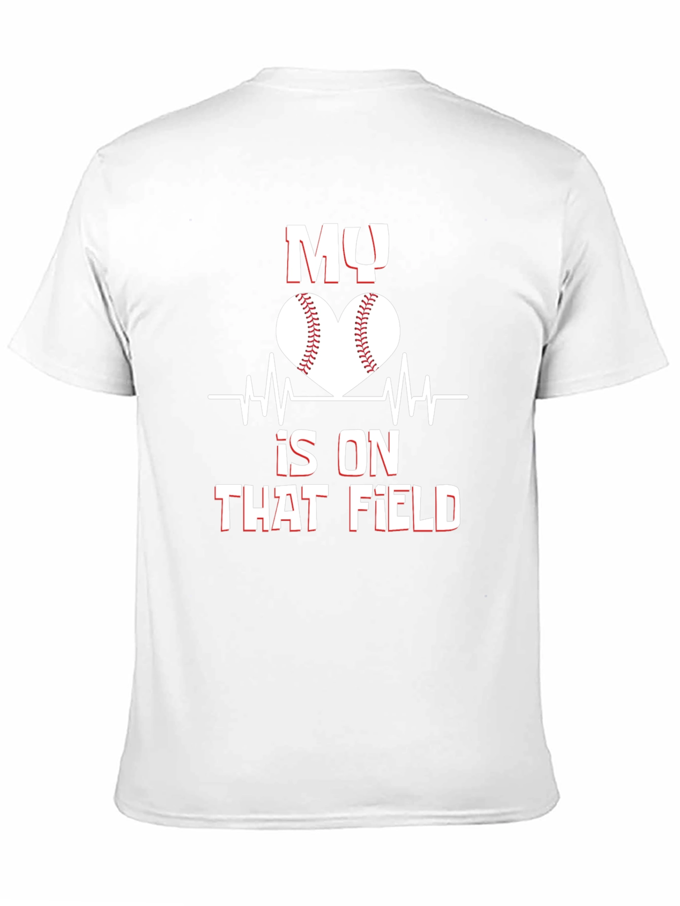 My Heart is on That Field Baseball Graphic Tee