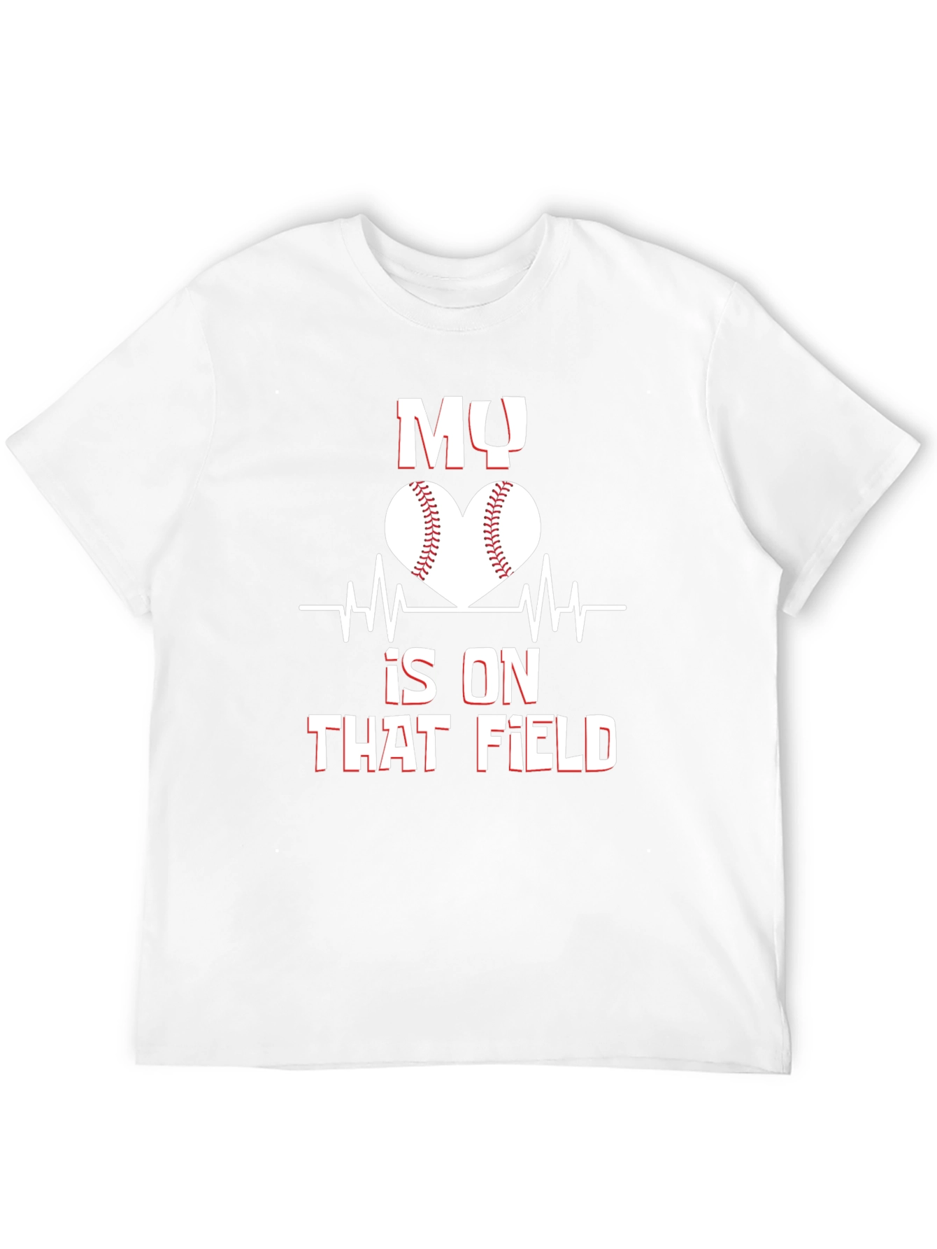 My Heart is on That Field Baseball Graphic Tee