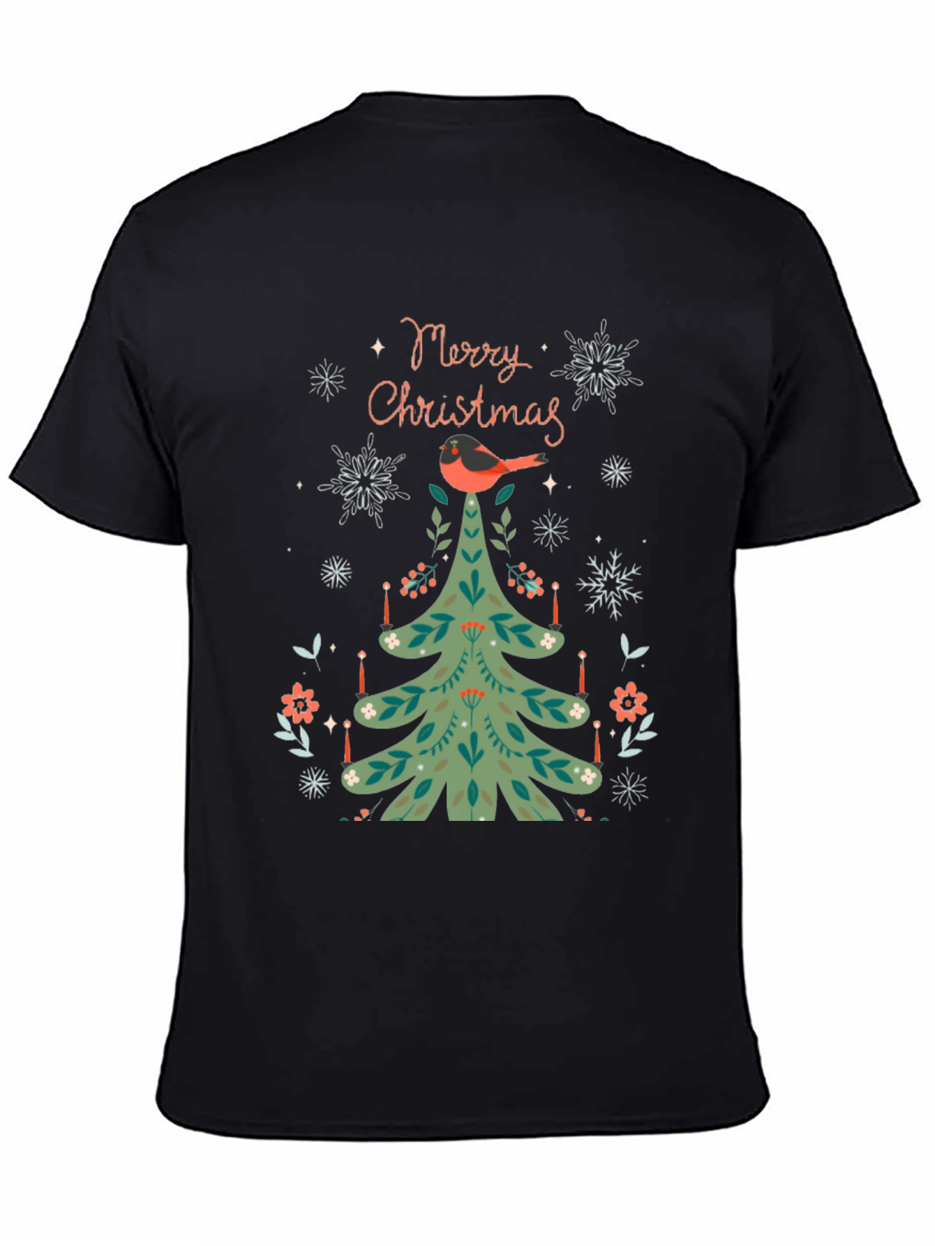 Festive Christmas Tree Bird T-Shirt