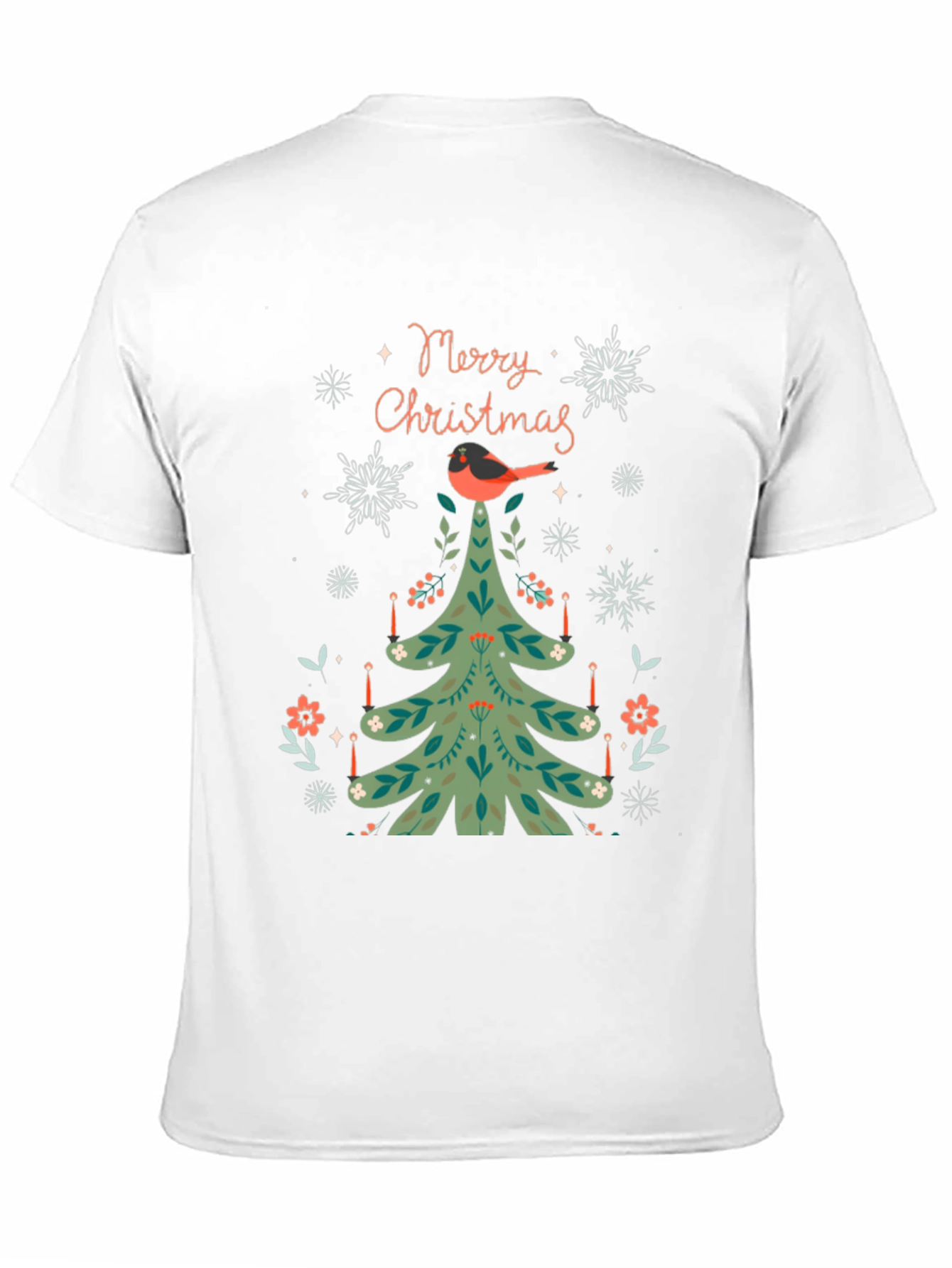 Festive Christmas Tree Bird T-Shirt