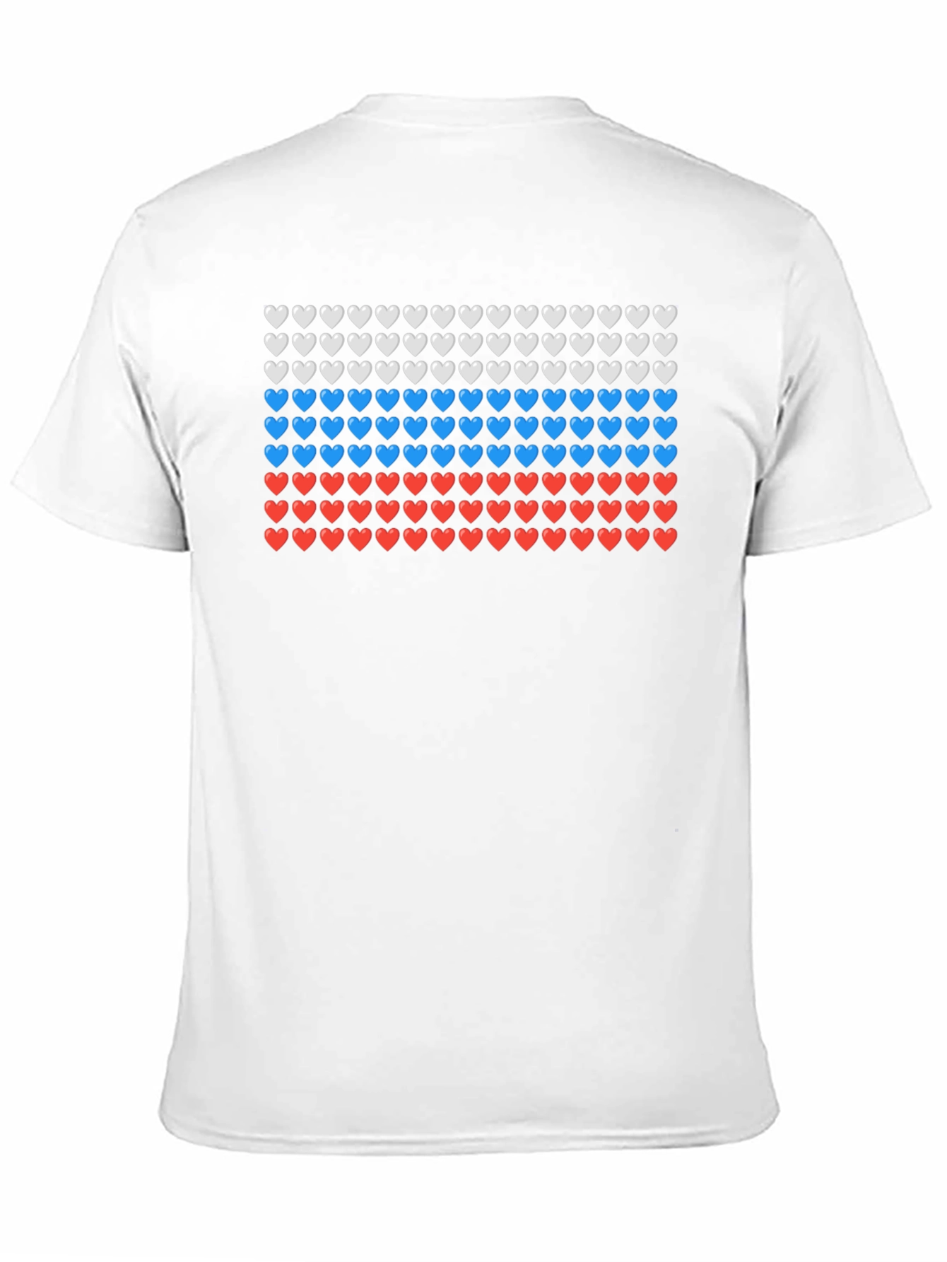 Russian Flag Heart T-Shirt - Mens Short Sleeve